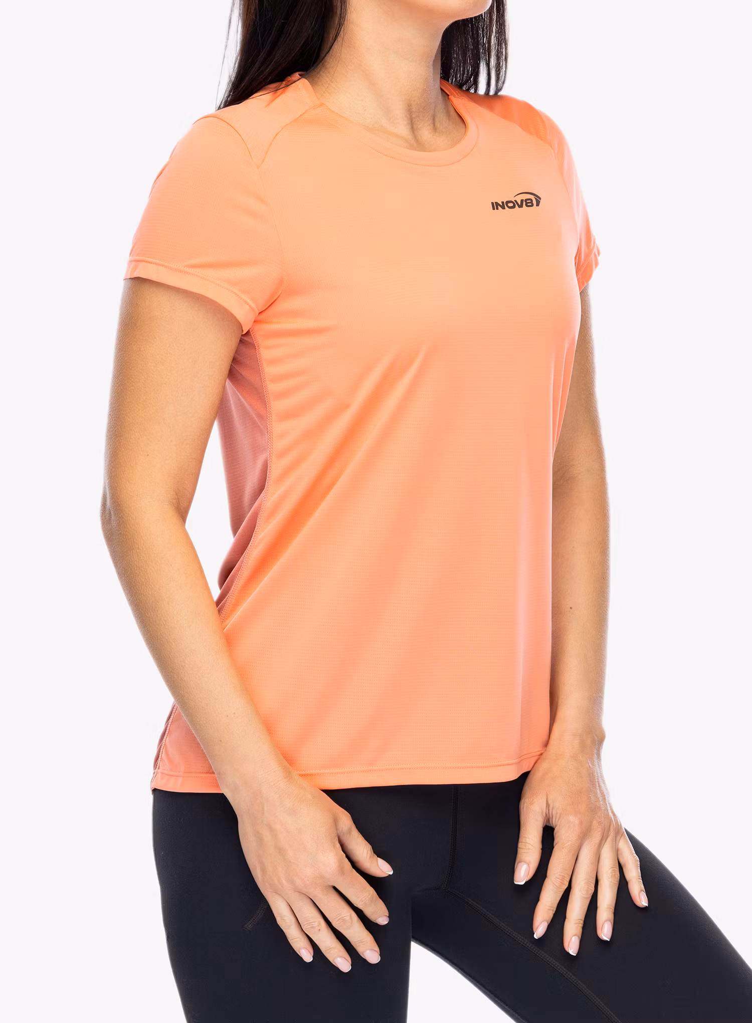 Běžecké tričko dámské Inov-8 Performance Short Sleeve - coral/dusty rose