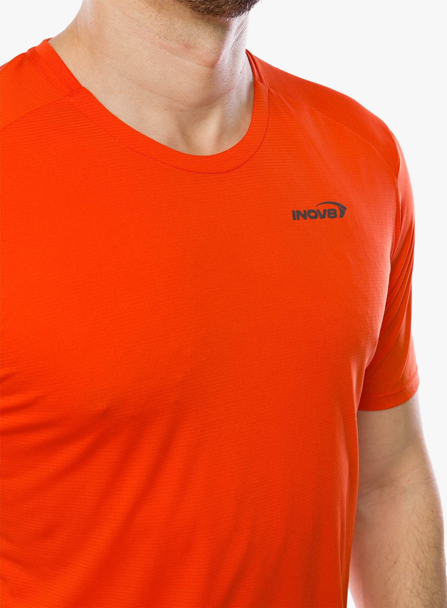 Běžecké tričko Inov-8 Performance Short Sleeve - fiery red/red