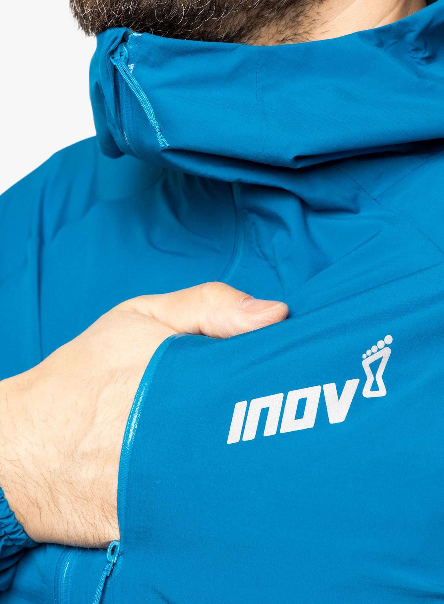 Bunda na běhání Inov-8 Stormshell FZ V2 - blue