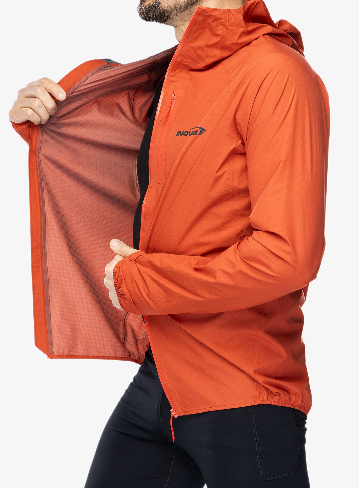 Bunda na běhání Inov-8 Stormshell FZ V2 - fiery red