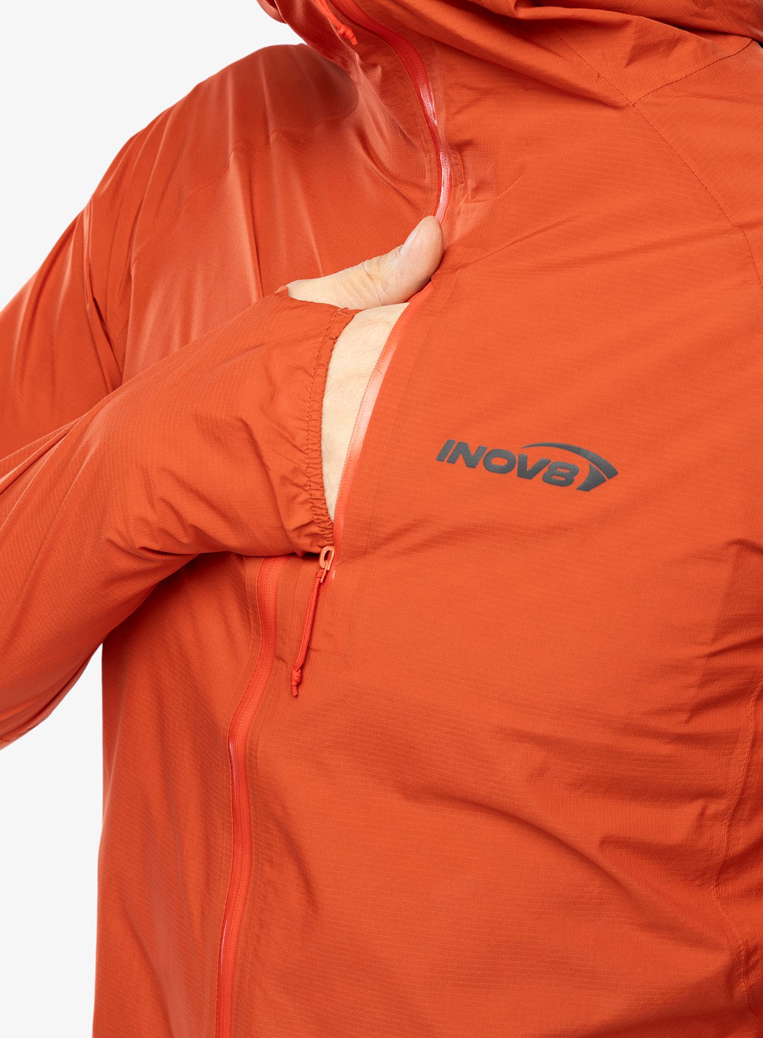 Bunda na běhání Inov-8 Stormshell FZ V2 - fiery red