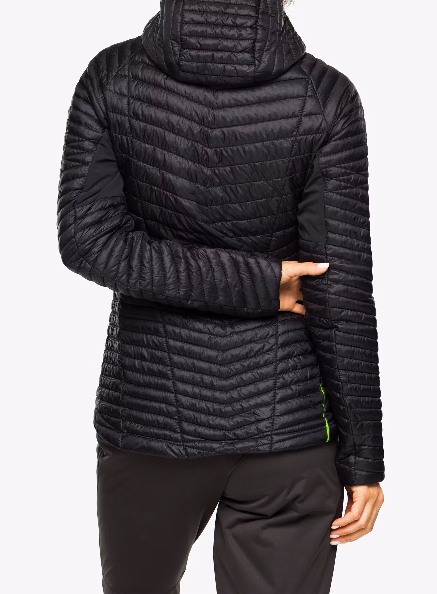 Bunda na běhání dámská Inov-8 Thermoshell Pro FZ - black/pink