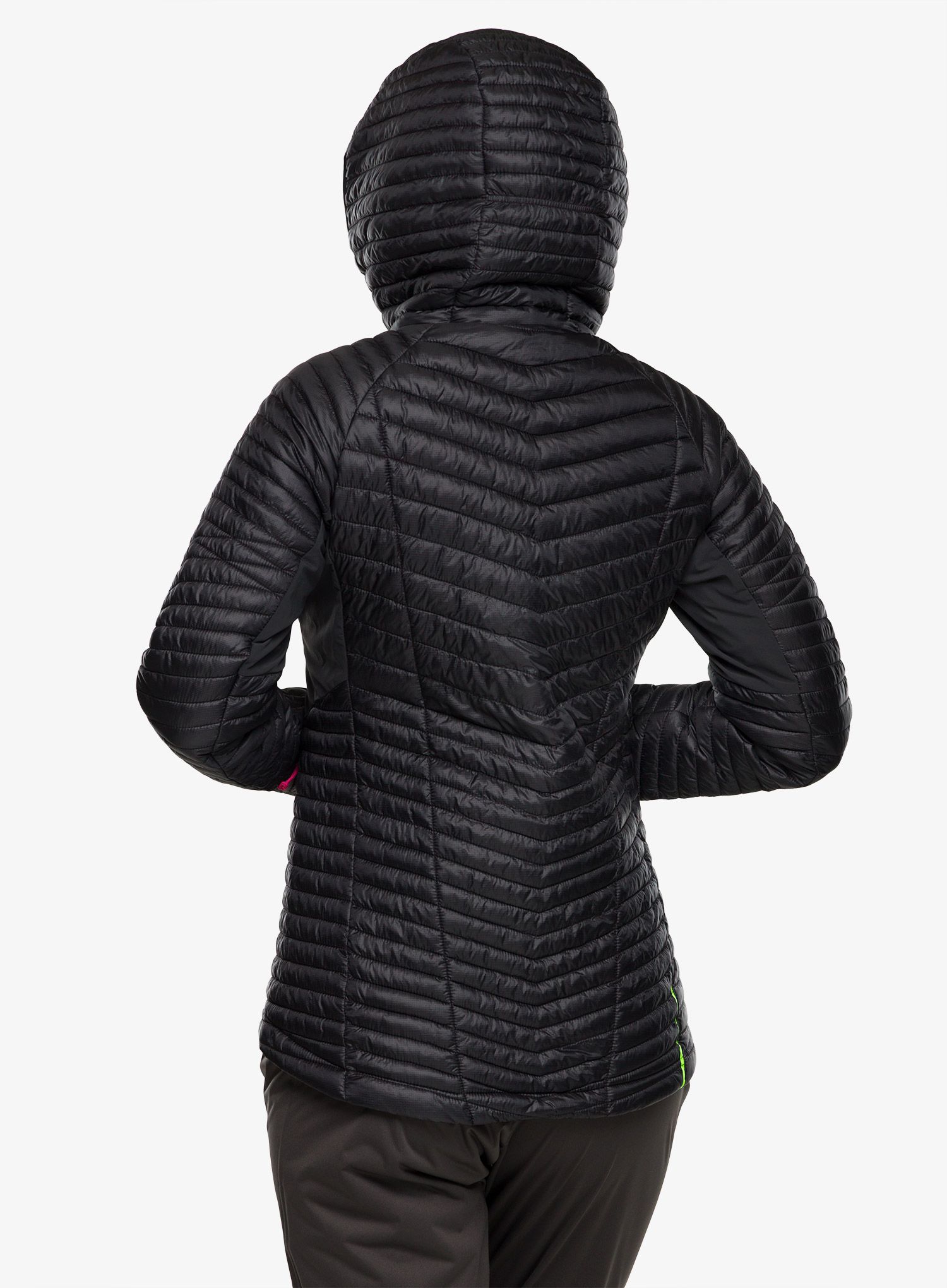 Bunda na běhání dámská Inov-8 Thermoshell Pro FZ - black/pink