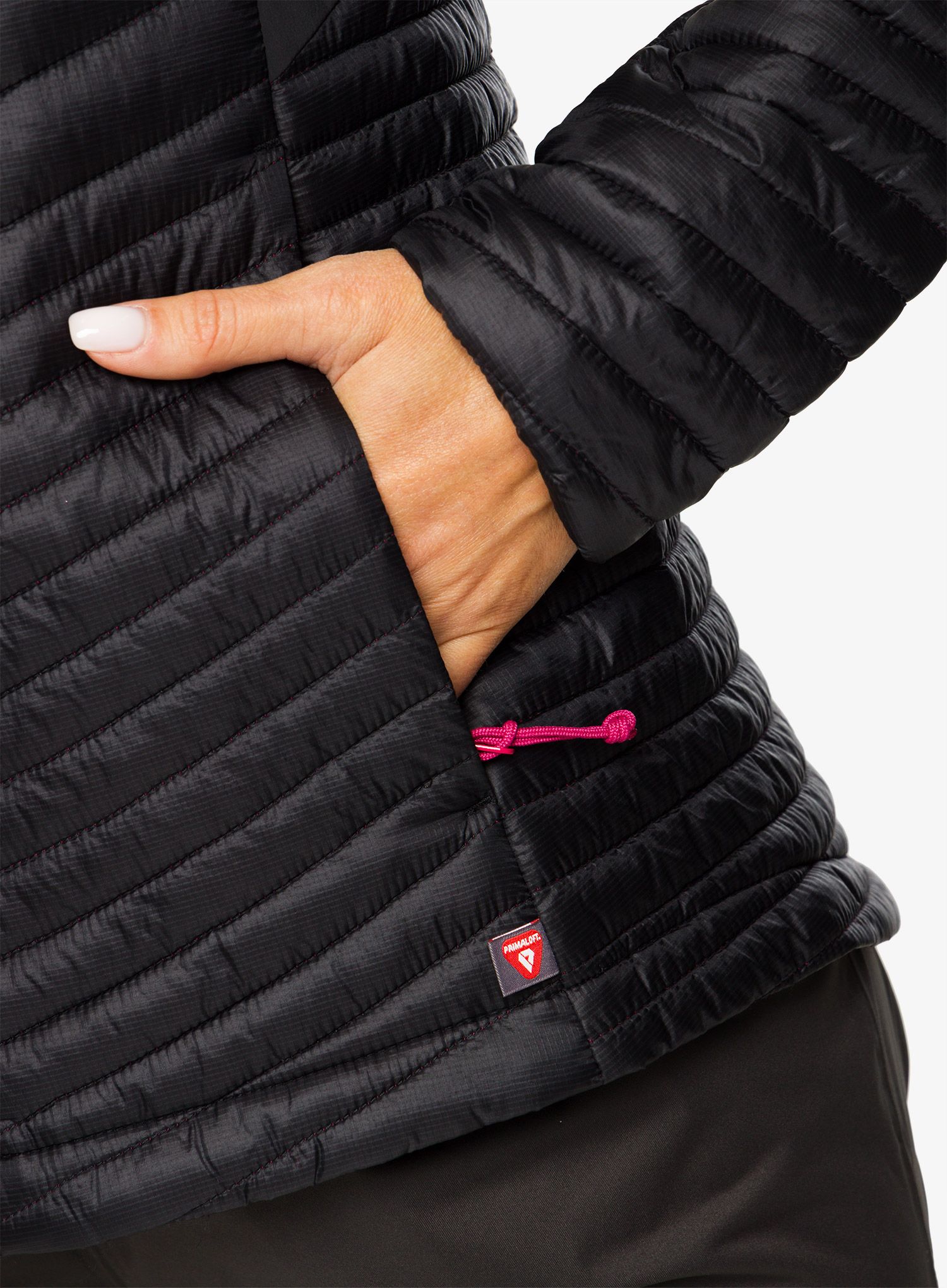 Bunda na běhání dámská Inov-8 Thermoshell Pro FZ - black/pink