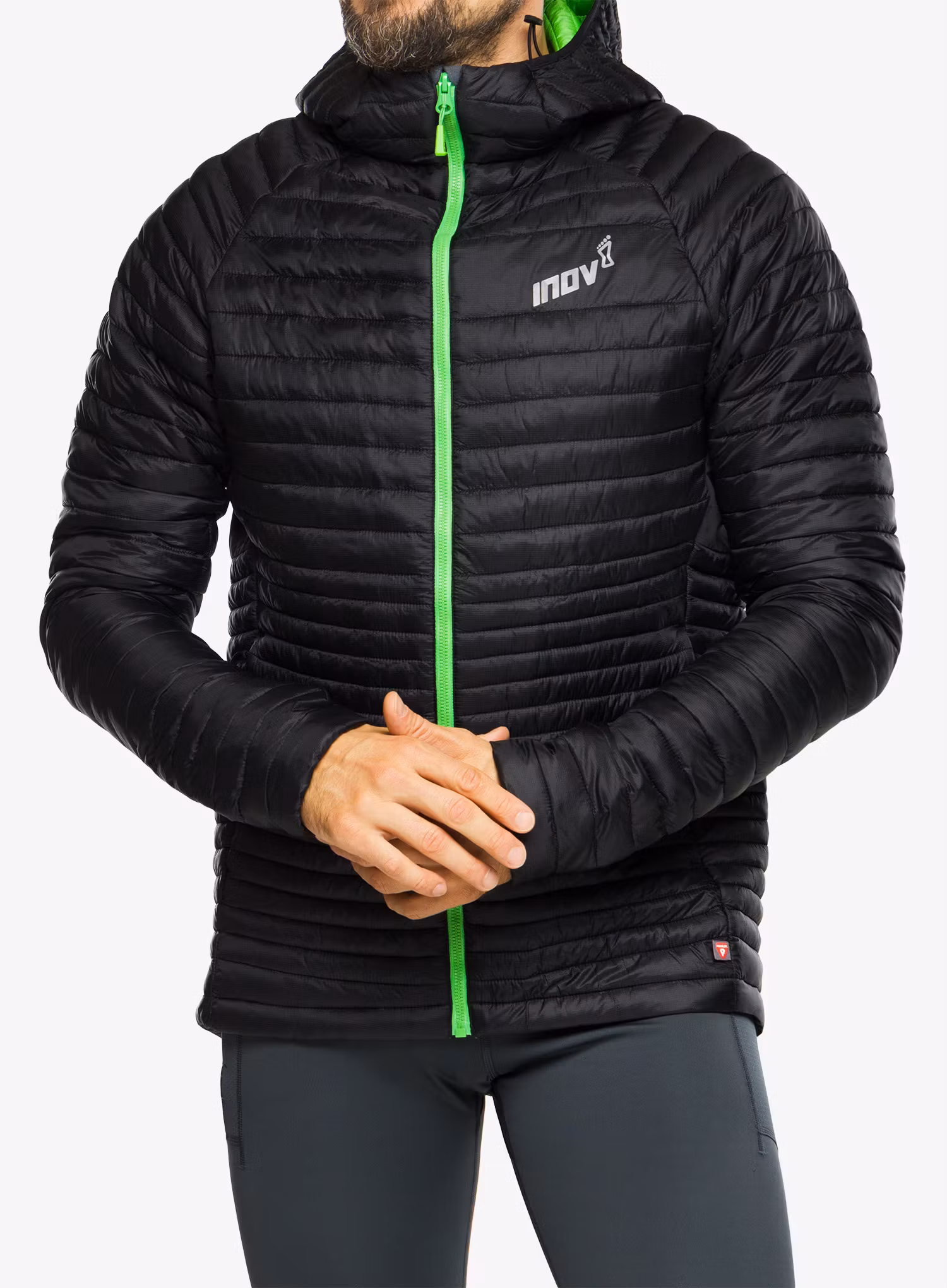 Zateplená bunda Inov-8 Thermoshell Pro Full-Zip - black/green