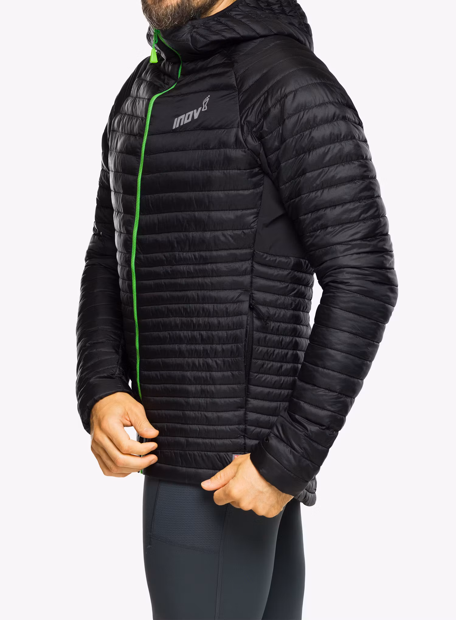 Zateplená bunda Inov-8 Thermoshell Pro Full-Zip - black/green