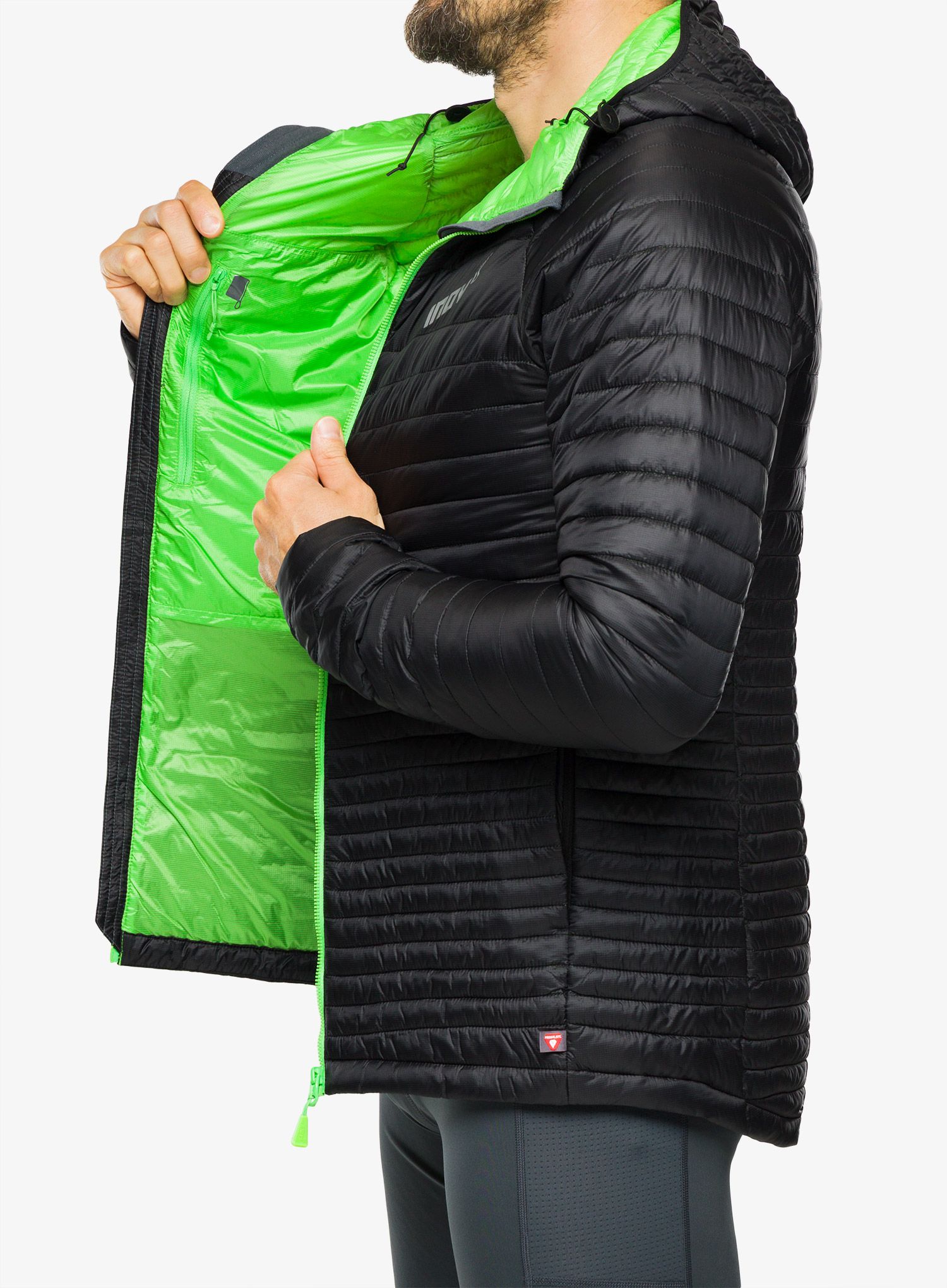 Zateplená bunda Inov-8 Thermoshell Pro Full-Zip - black/green