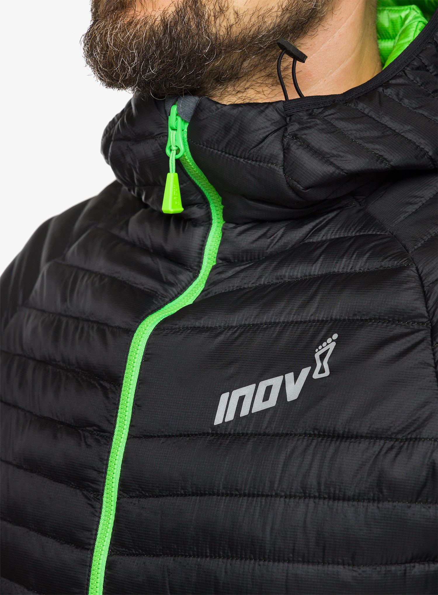 Zateplená bunda Inov-8 Thermoshell Pro Full-Zip - black/green
