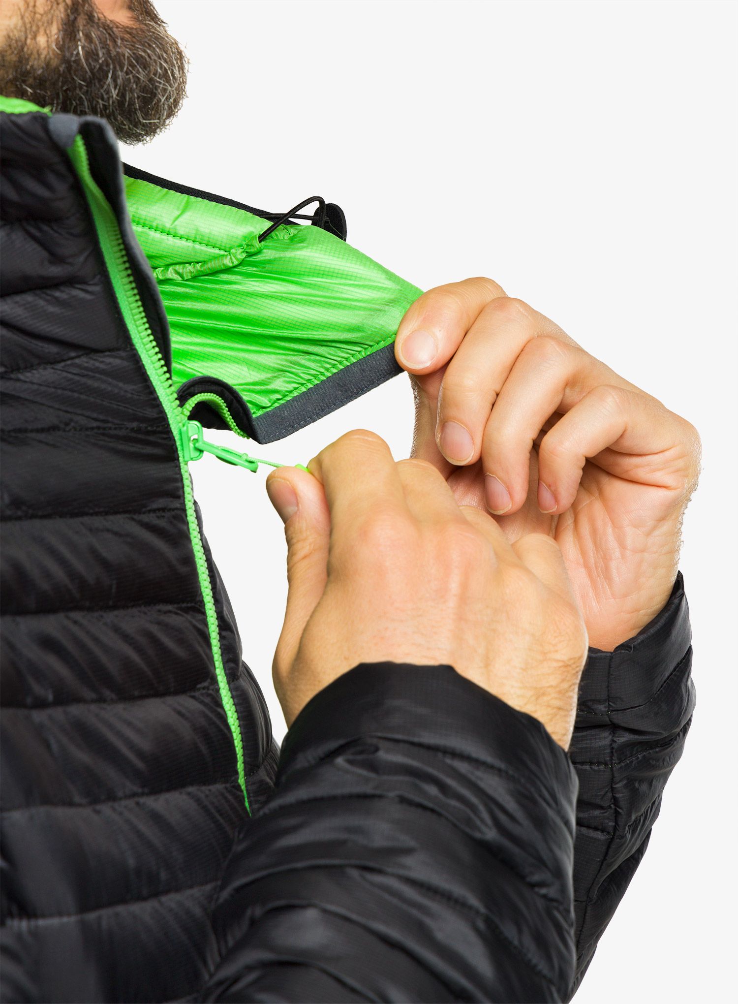 Zateplená bunda Inov-8 Thermoshell Pro Full-Zip - black/green