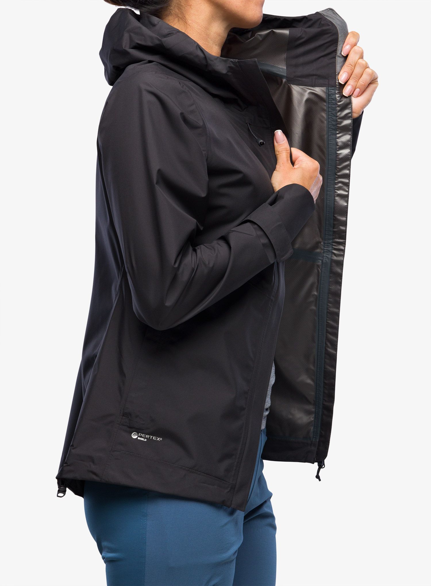 Dámská bunda do deště Inov-8 Trailshell Jacket - graphite/graphite