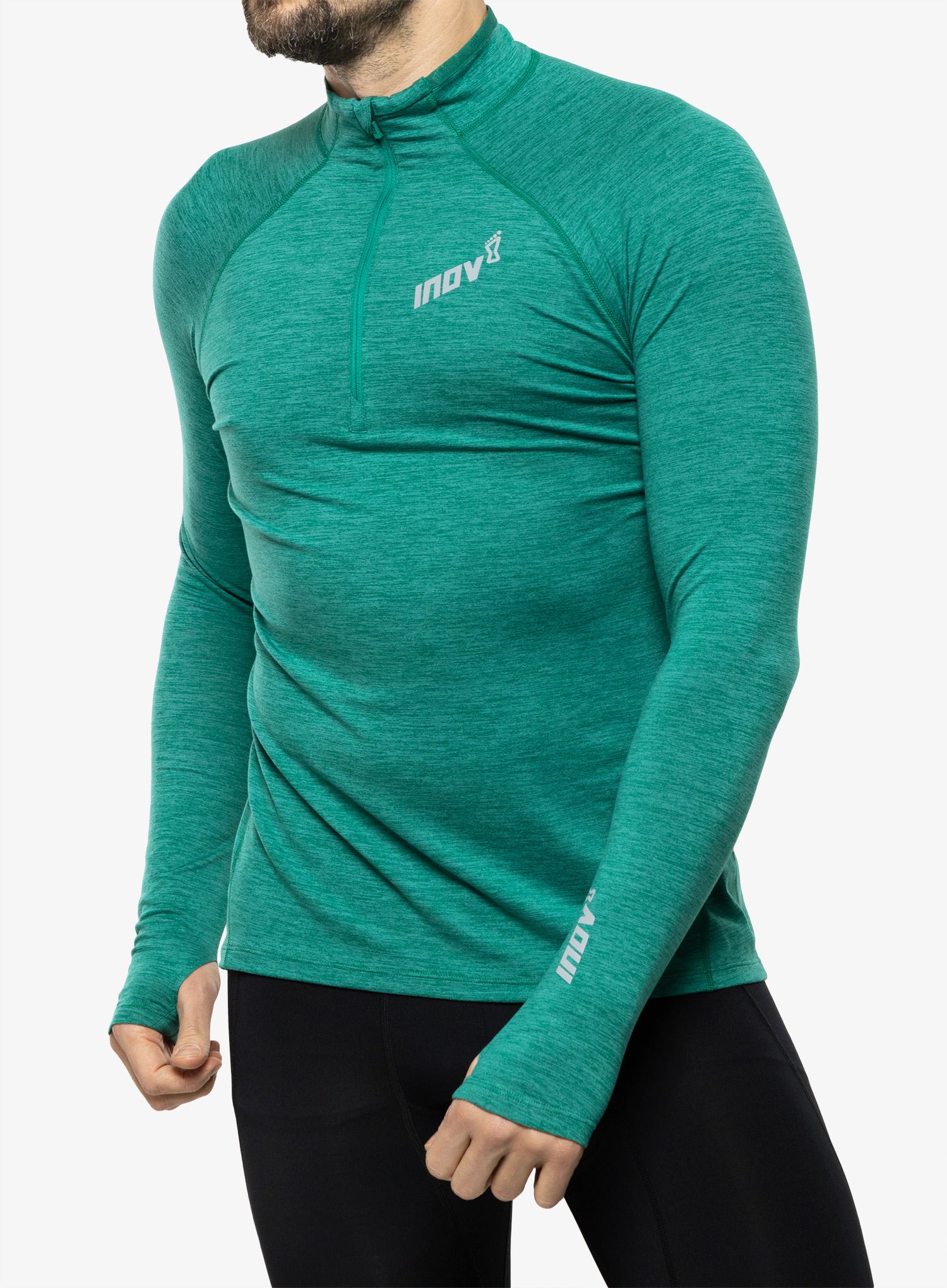Mikina se zipem Inov-8 Train Elite Mid HZ - dark green