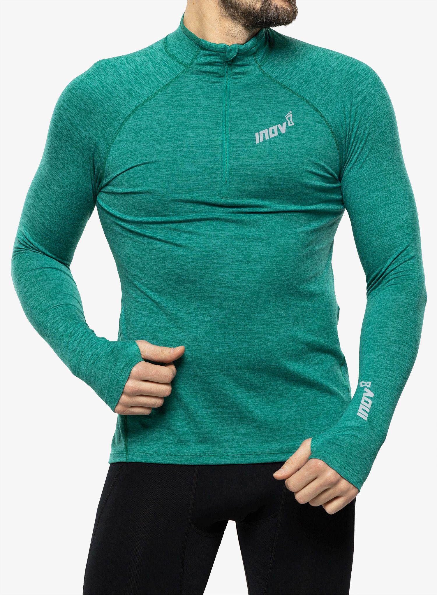 Mikina se zipem Inov-8 Train Elite Mid HZ - dark green