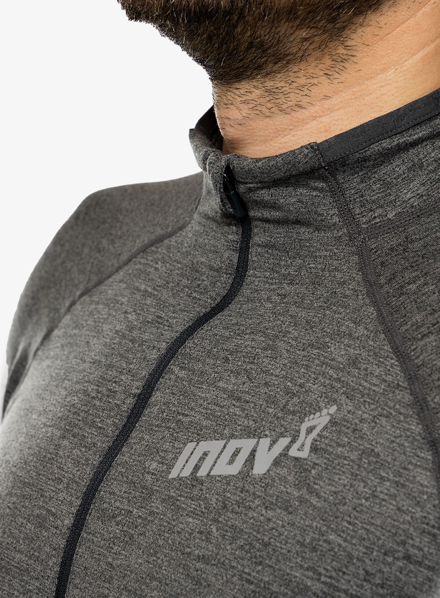 Mikina na běhání Inov-8 Train Elite Mid HZ - dark grey