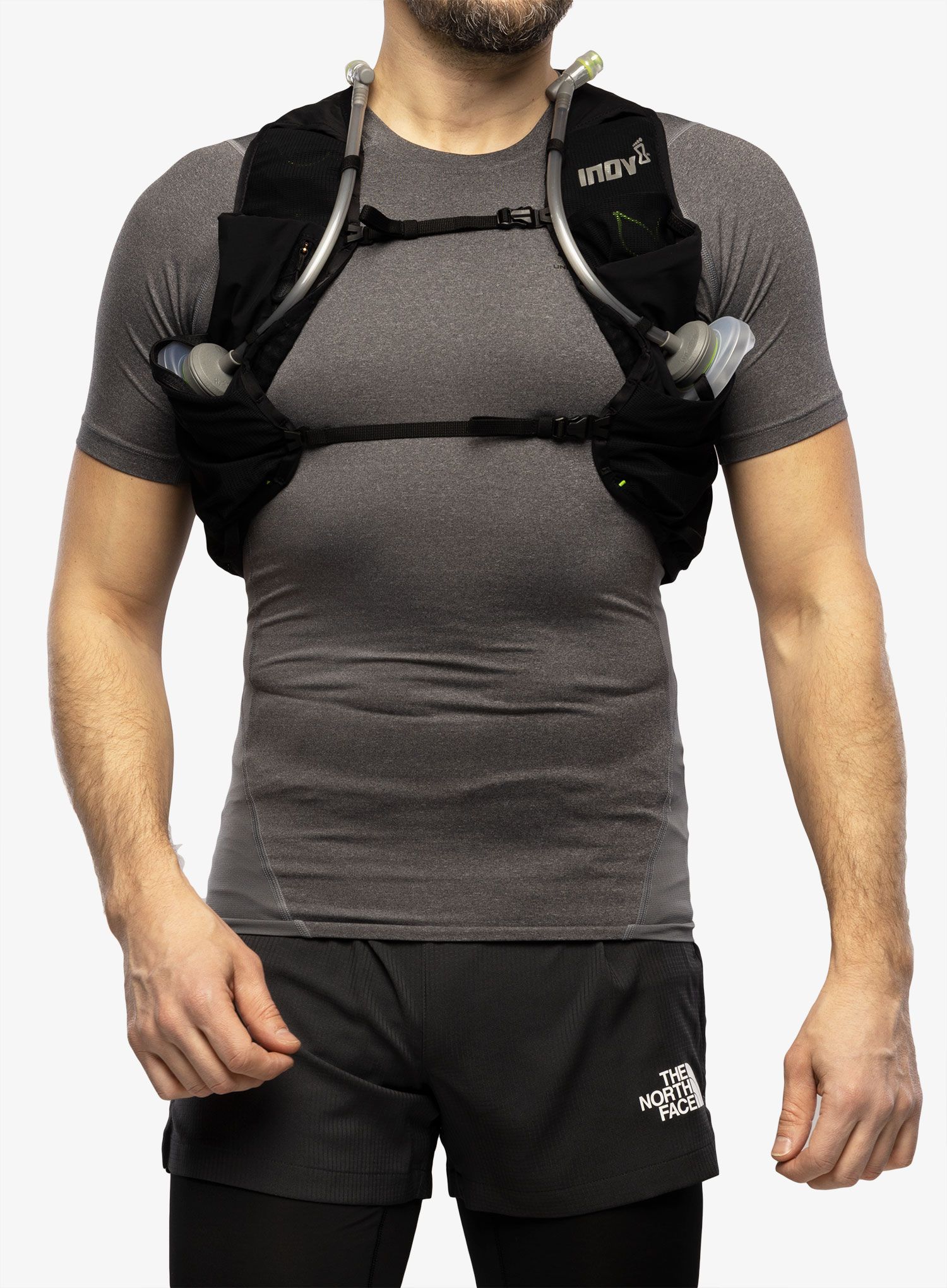 Běžecká vesta Inov-8 Ultrapack Pro 2in1 - black/green