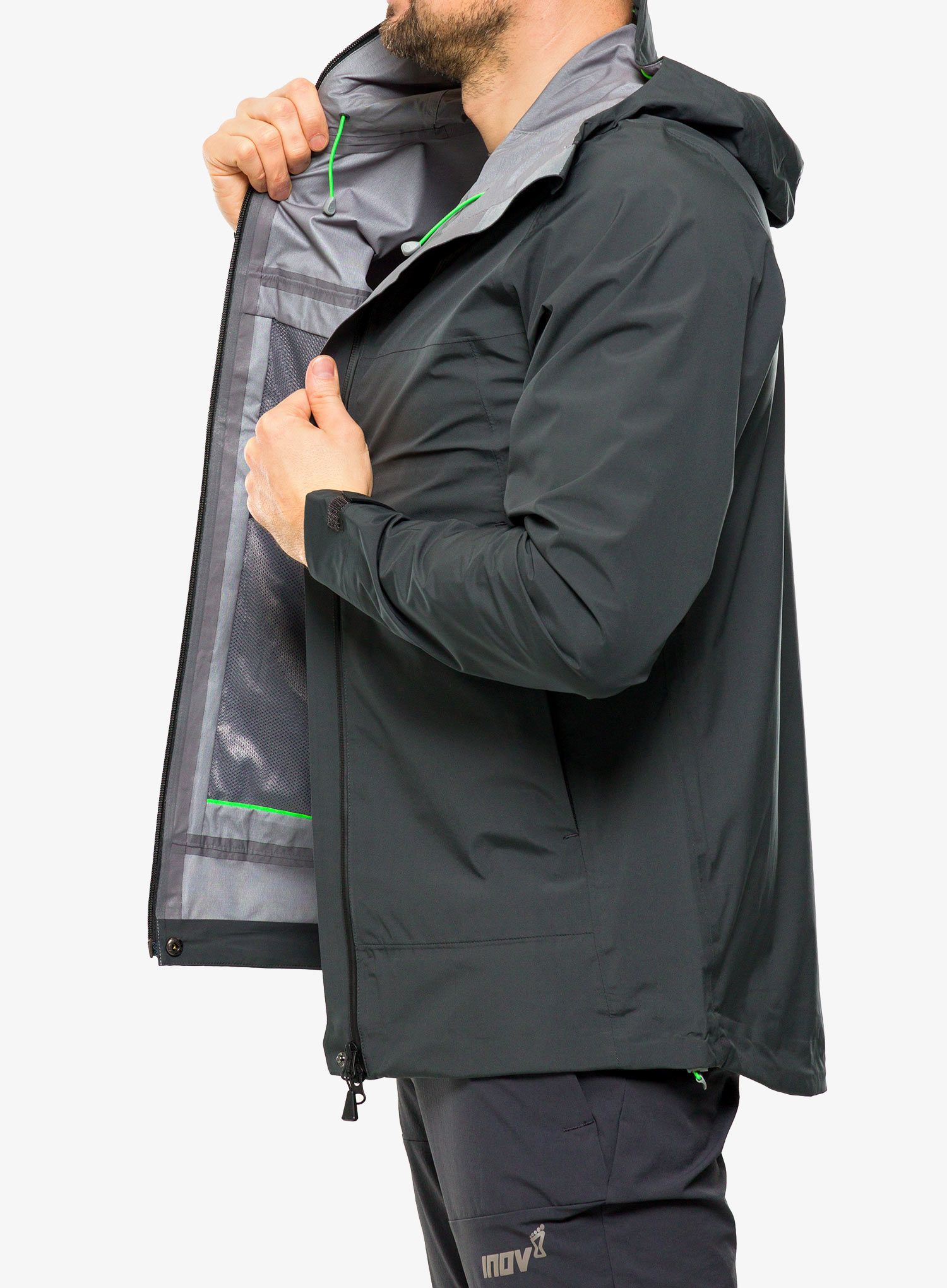 Bunda na běhání Inov-8 Venturelite Jacket FZ - black graphite