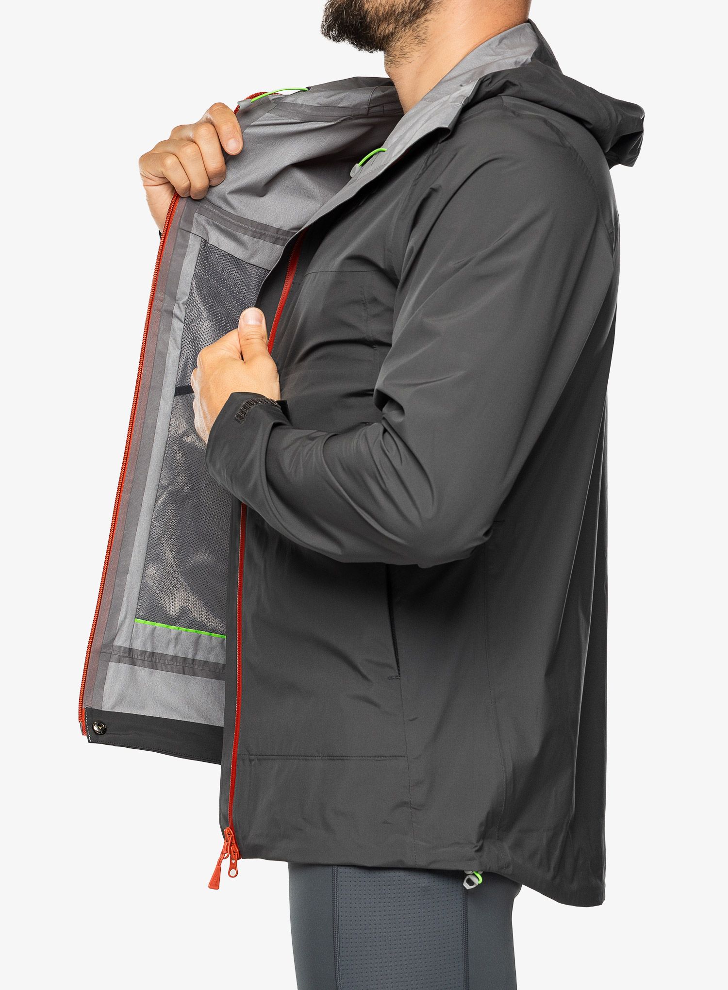 Běžecká bunda Inov-8 Venturelite Jacket FZ - graphite/orange