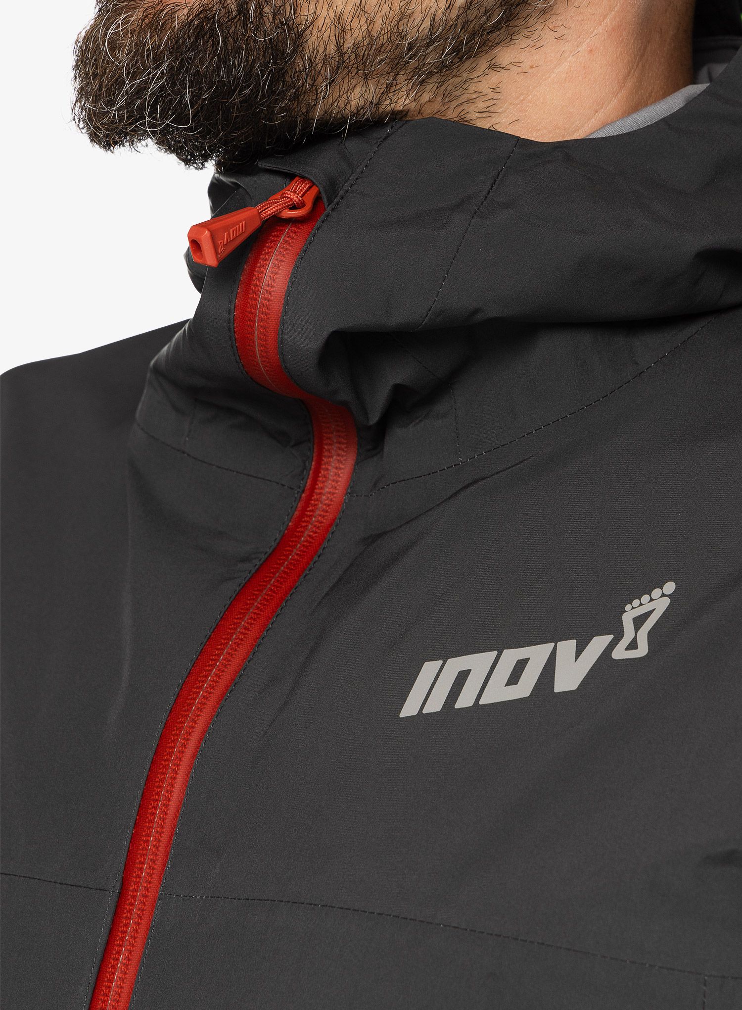 Běžecká bunda Inov-8 Venturelite Jacket FZ - graphite/orange