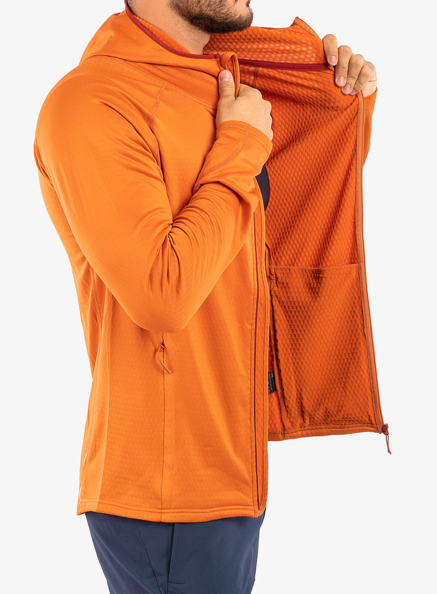 Fleecová mikina Inov-8 Venturelite Mid Hoodie FZ - orange
