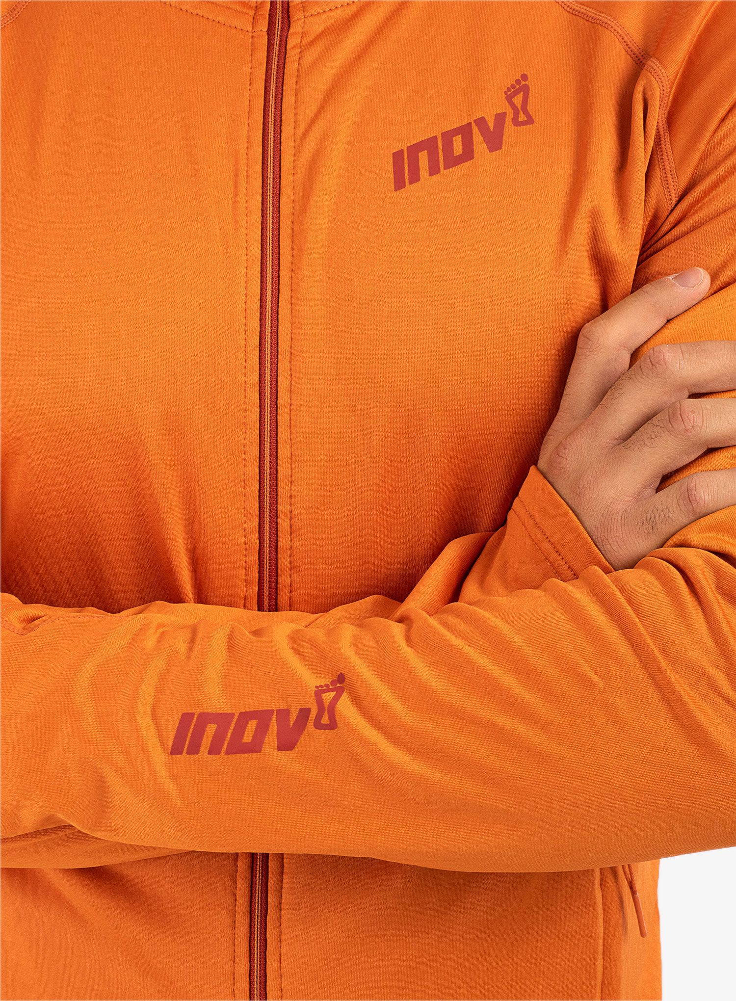 Fleecová mikina Inov-8 Venturelite Mid Hoodie FZ - orange