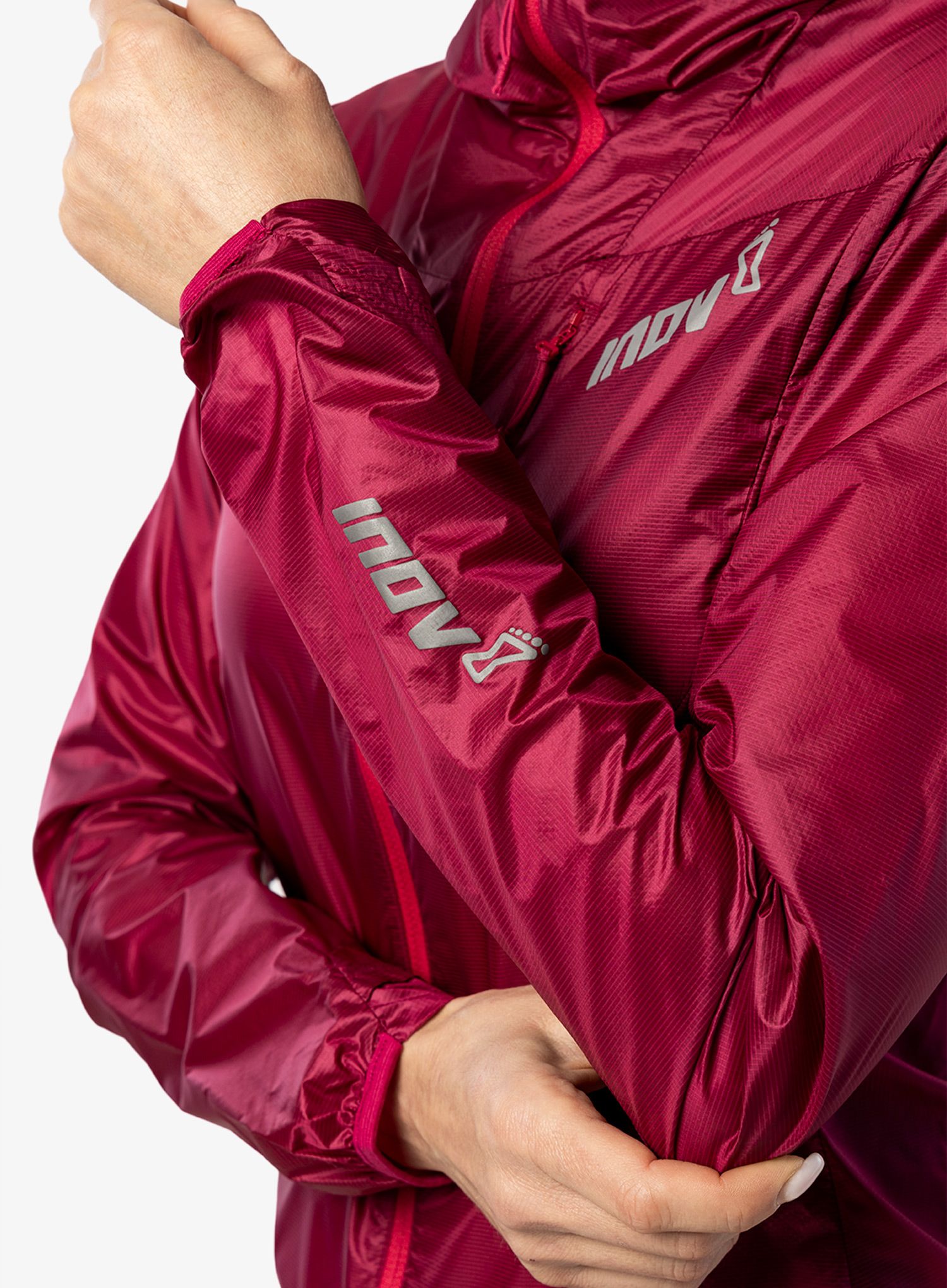 Dámská větruodolná bunda Inov-8 Windshell FZ - pink