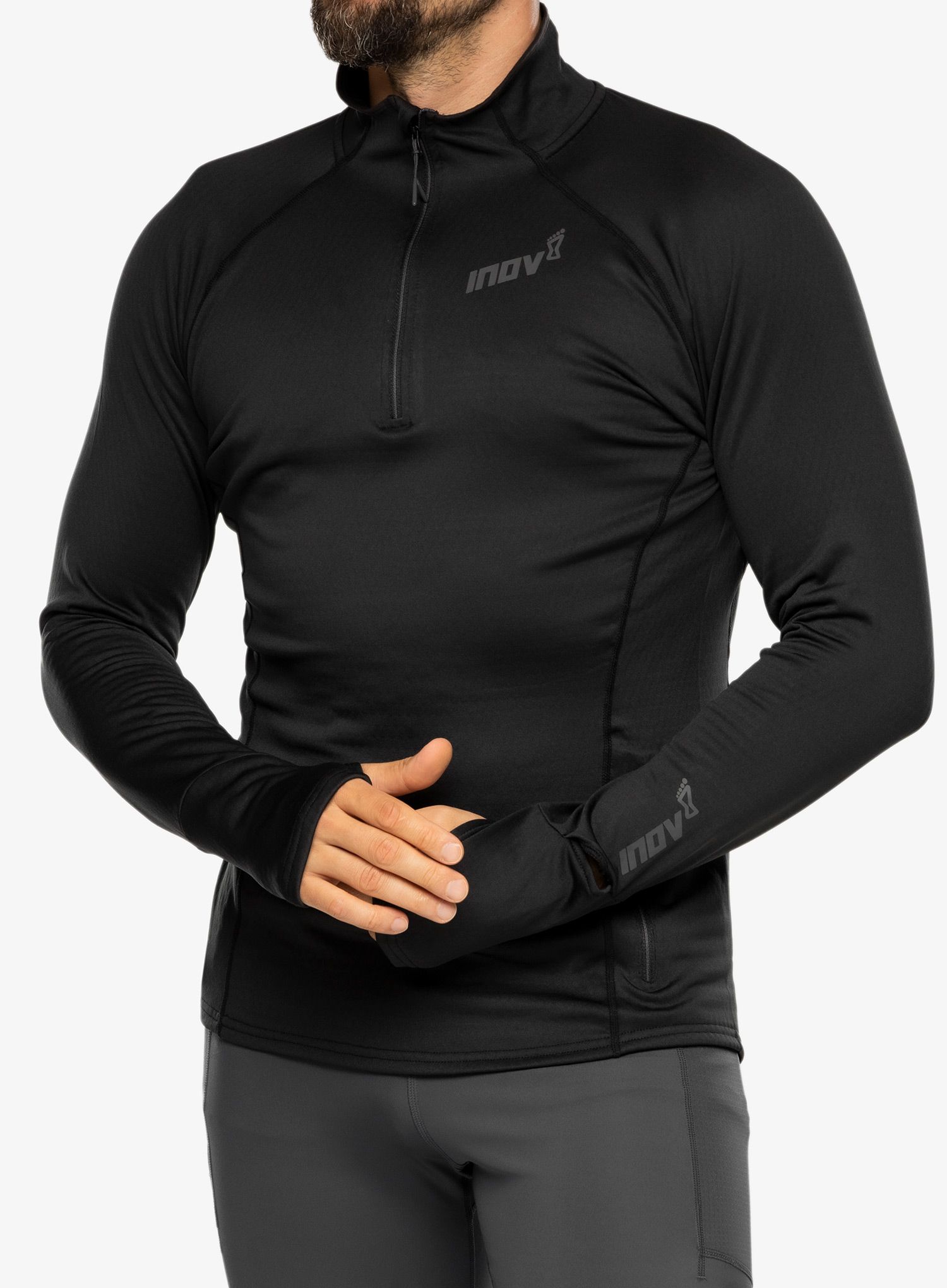 Fleece mikina Inov-8 VentureLite Mid HZ - black