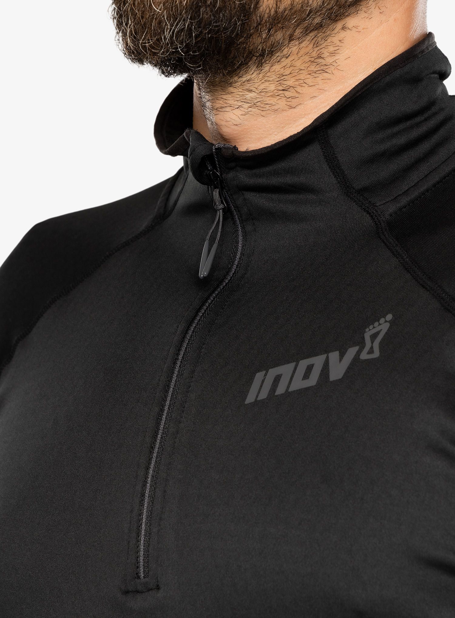 Fleece mikina Inov-8 VentureLite Mid HZ - black