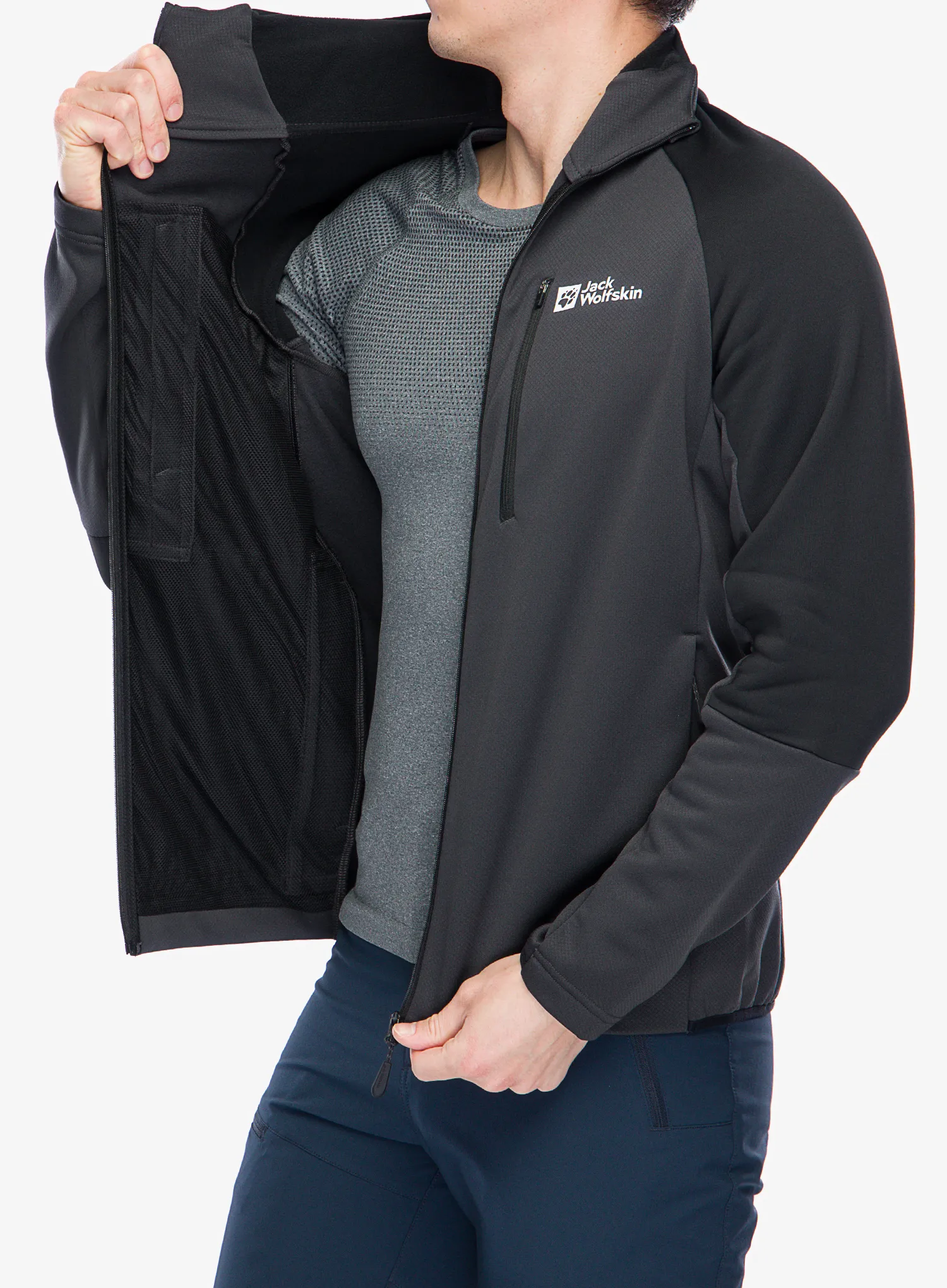 Fleecová bunda Jack Wolfskin Alpgrat XT Jacket - phantom