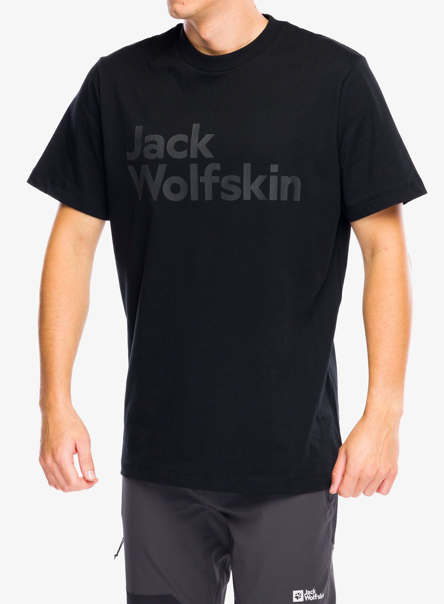 Tričko s potiskem Jack Wolfskin Brand T - black