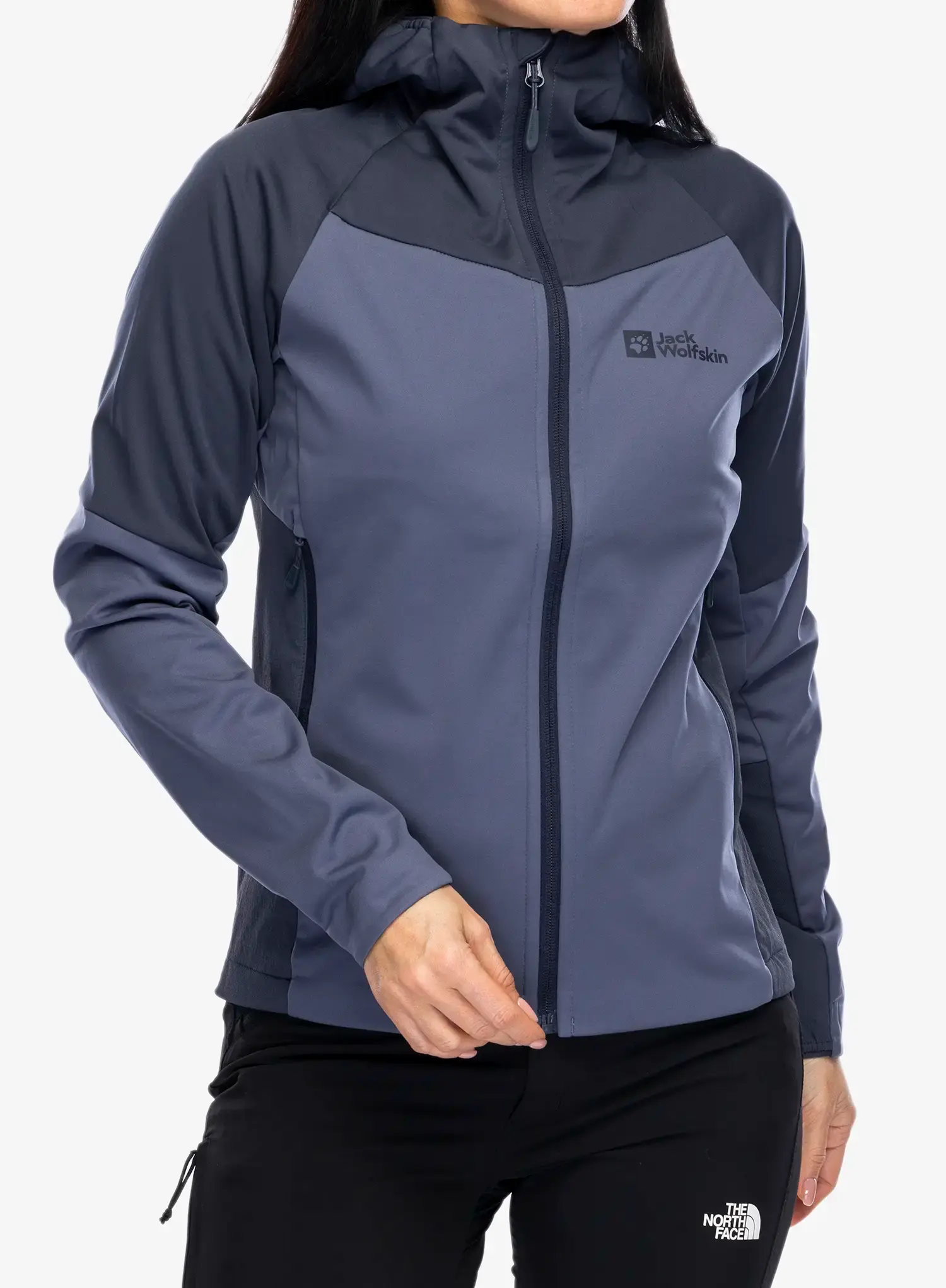 Softshellová bunda dámská Jack Wolfskin Brisstal Hoody - dolphin