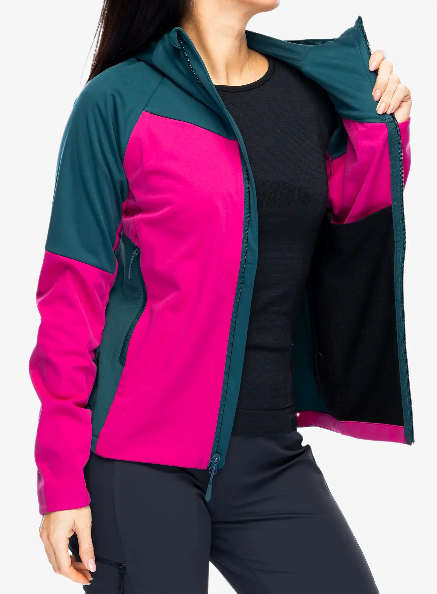 Softshellová bunda dámská Jack Wolfskin Brisstal Hoody - new magenta