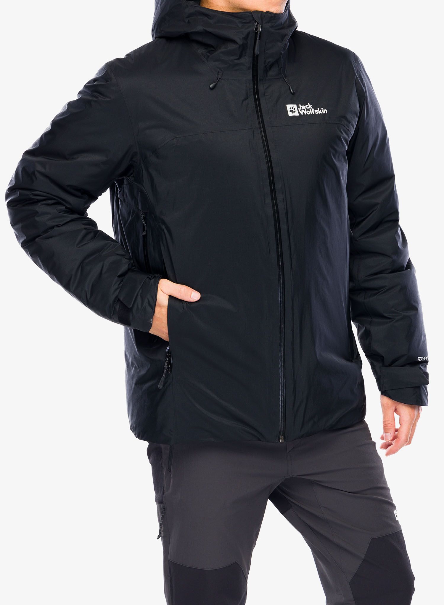 Péřová bunda Jack Wolfskin Cyrox 2L Down Jacket - black