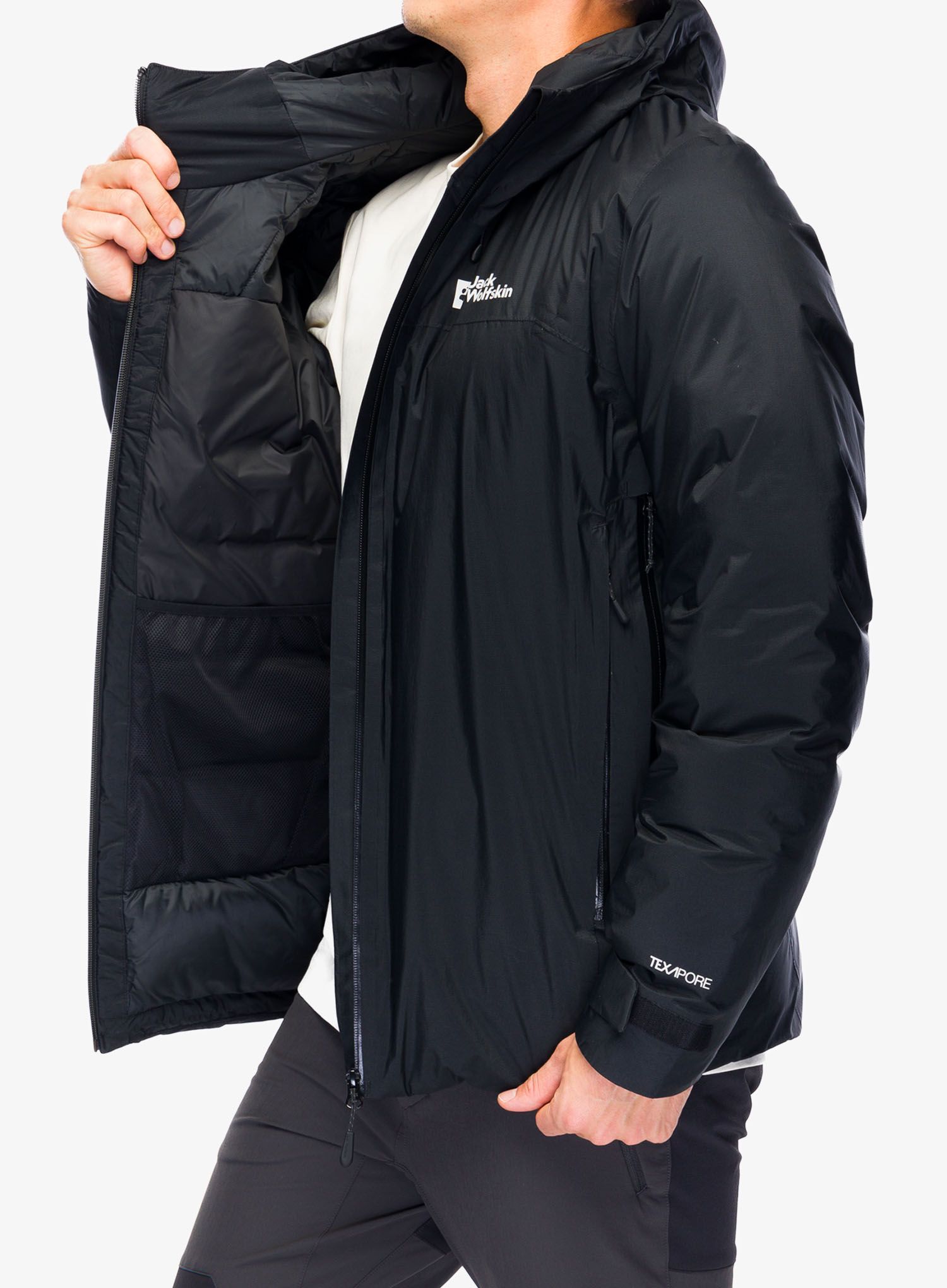 Péřová bunda Jack Wolfskin Cyrox 2L Down Jacket - black