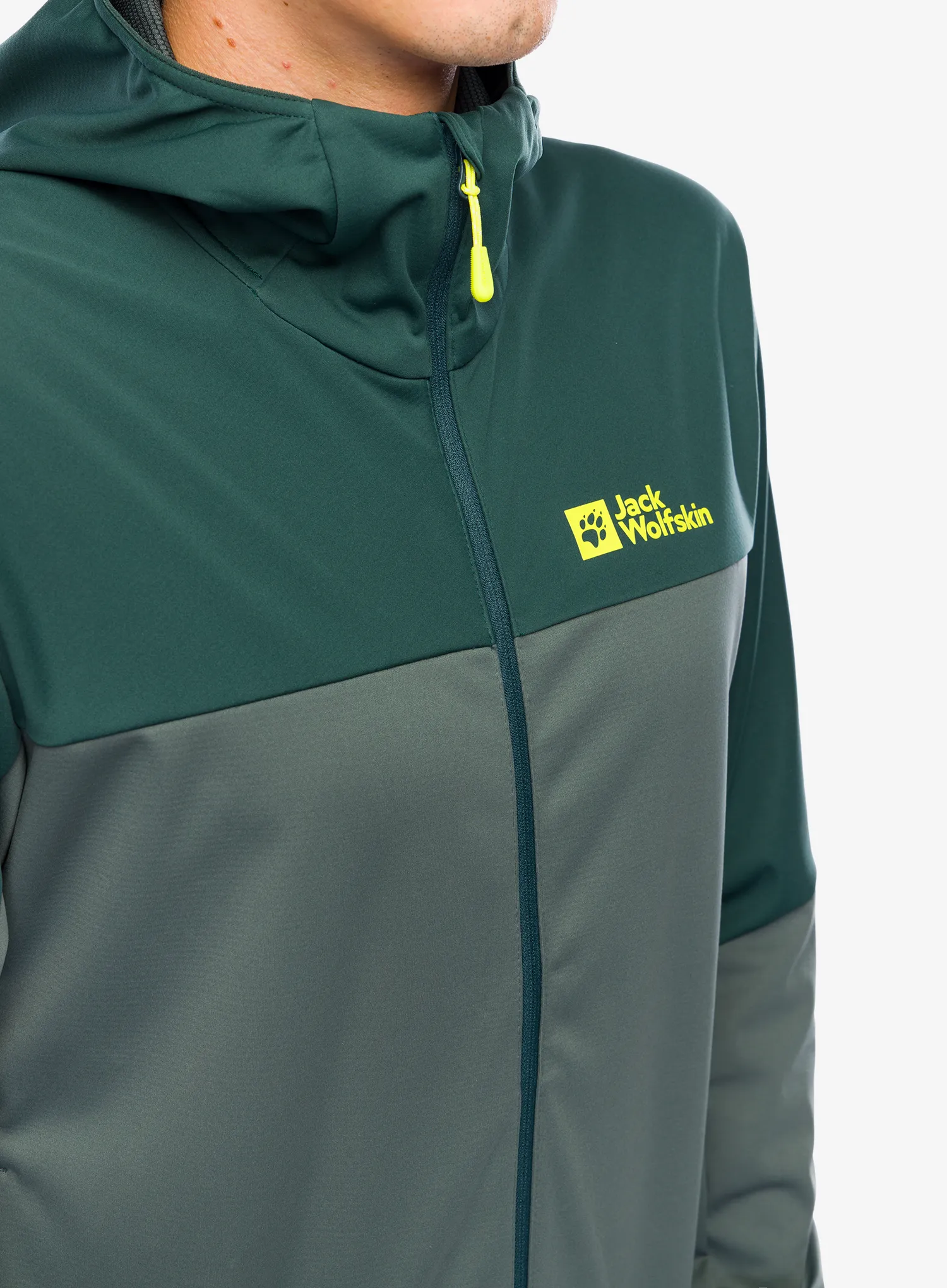 Softshellová bunda Jack Wolfskin Feldberg Hoody - slate green