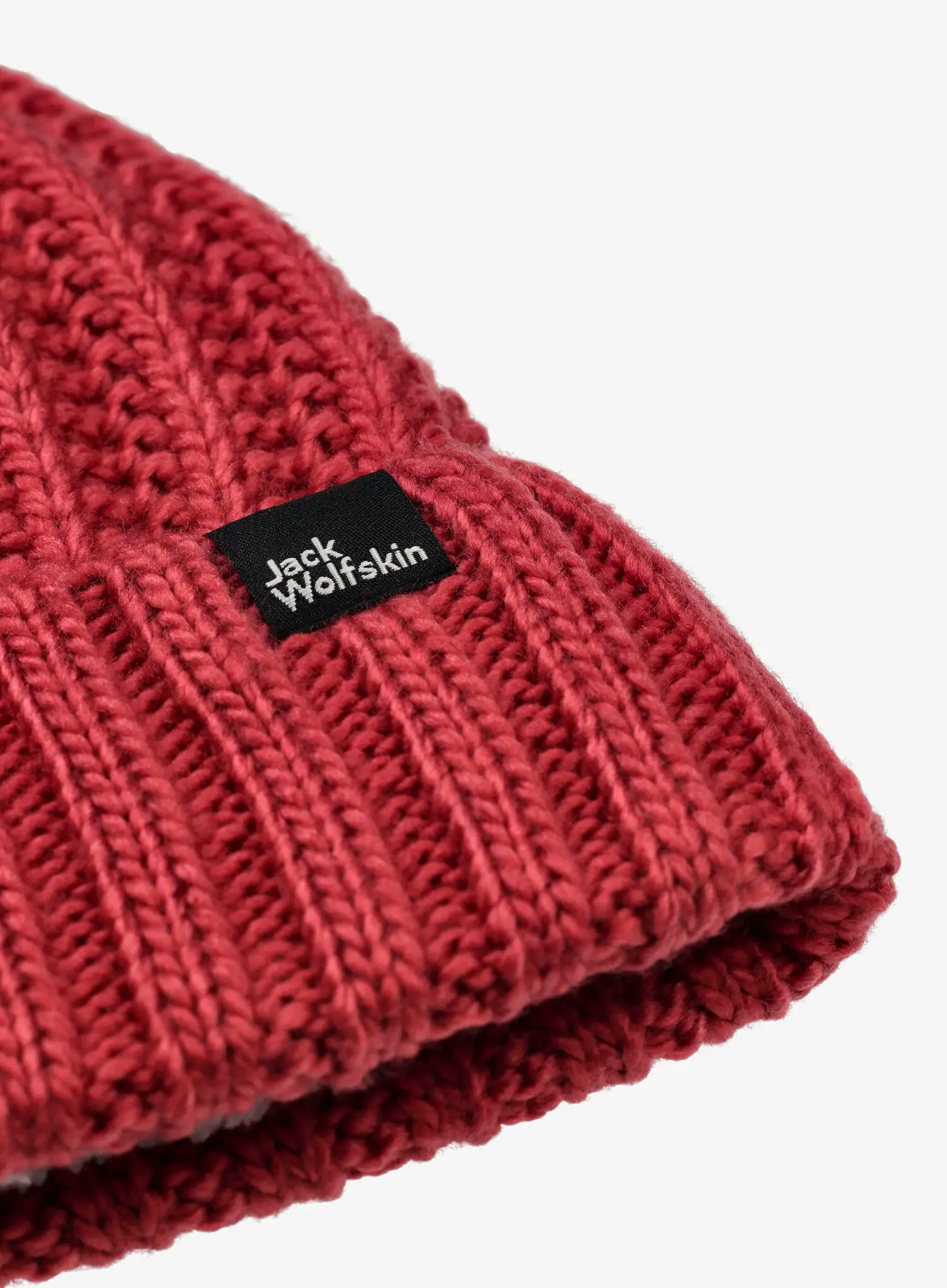 Dámská zimní čepice Jack Wolfskin Highloft Knit Beanie - red coral