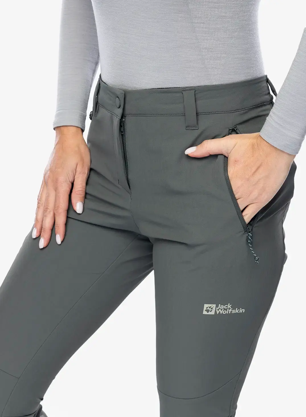 Softshellové kalhoty dámské Jack Wolfskin Holdsteig Pants - slate green