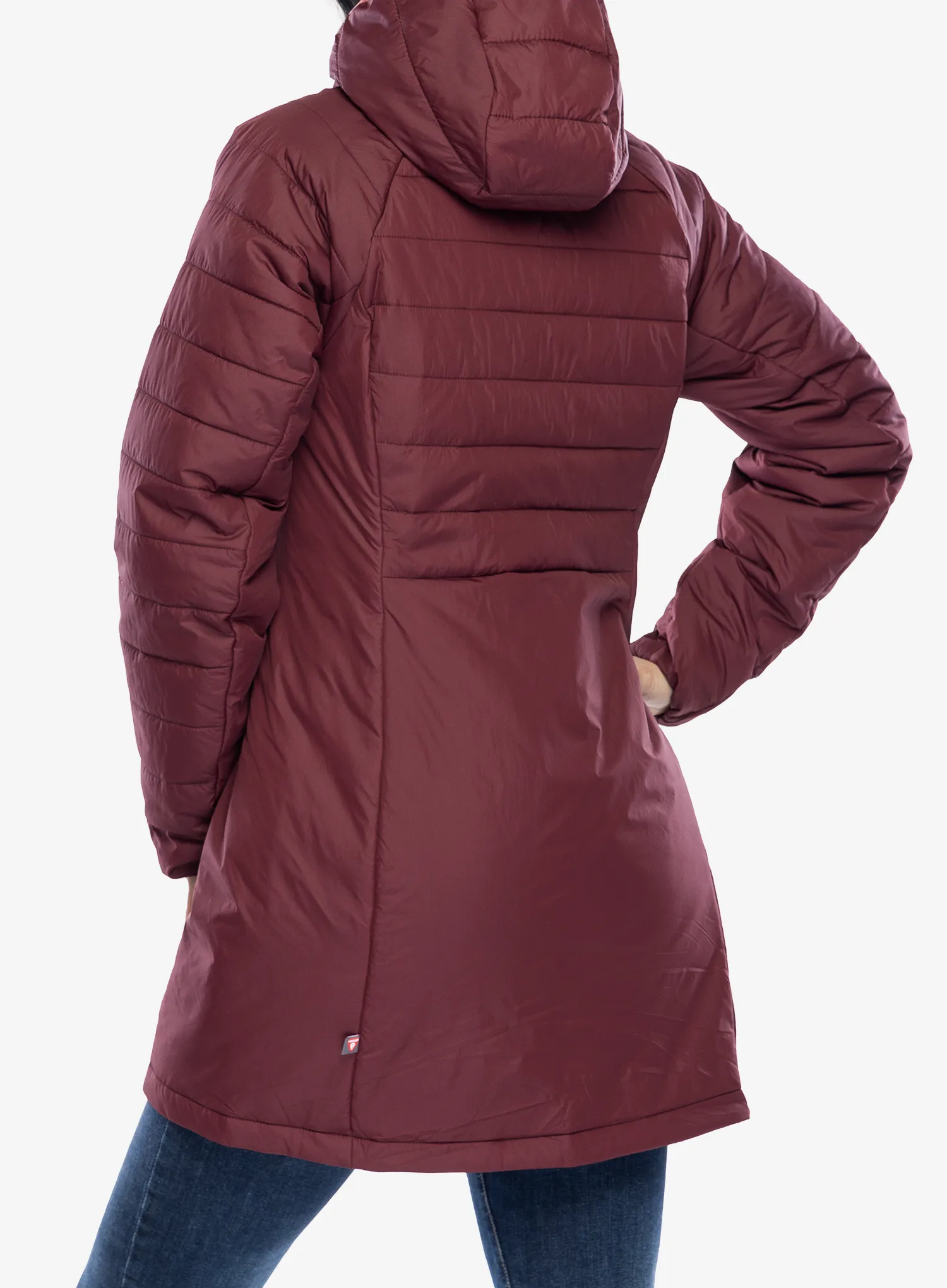 Dámský kabát Jack Wolfskin Lapawa Ins Coat - dark maroon