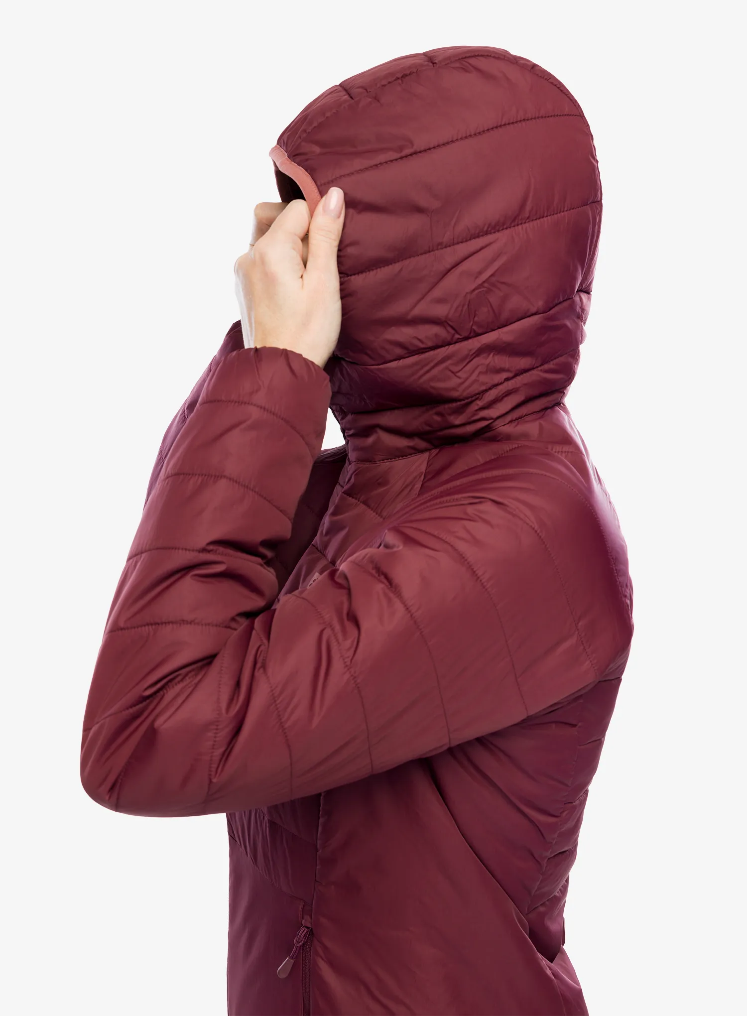 Zateplená bunda Jack Wolfskin Lapawa Ins Hoody - dark maroon