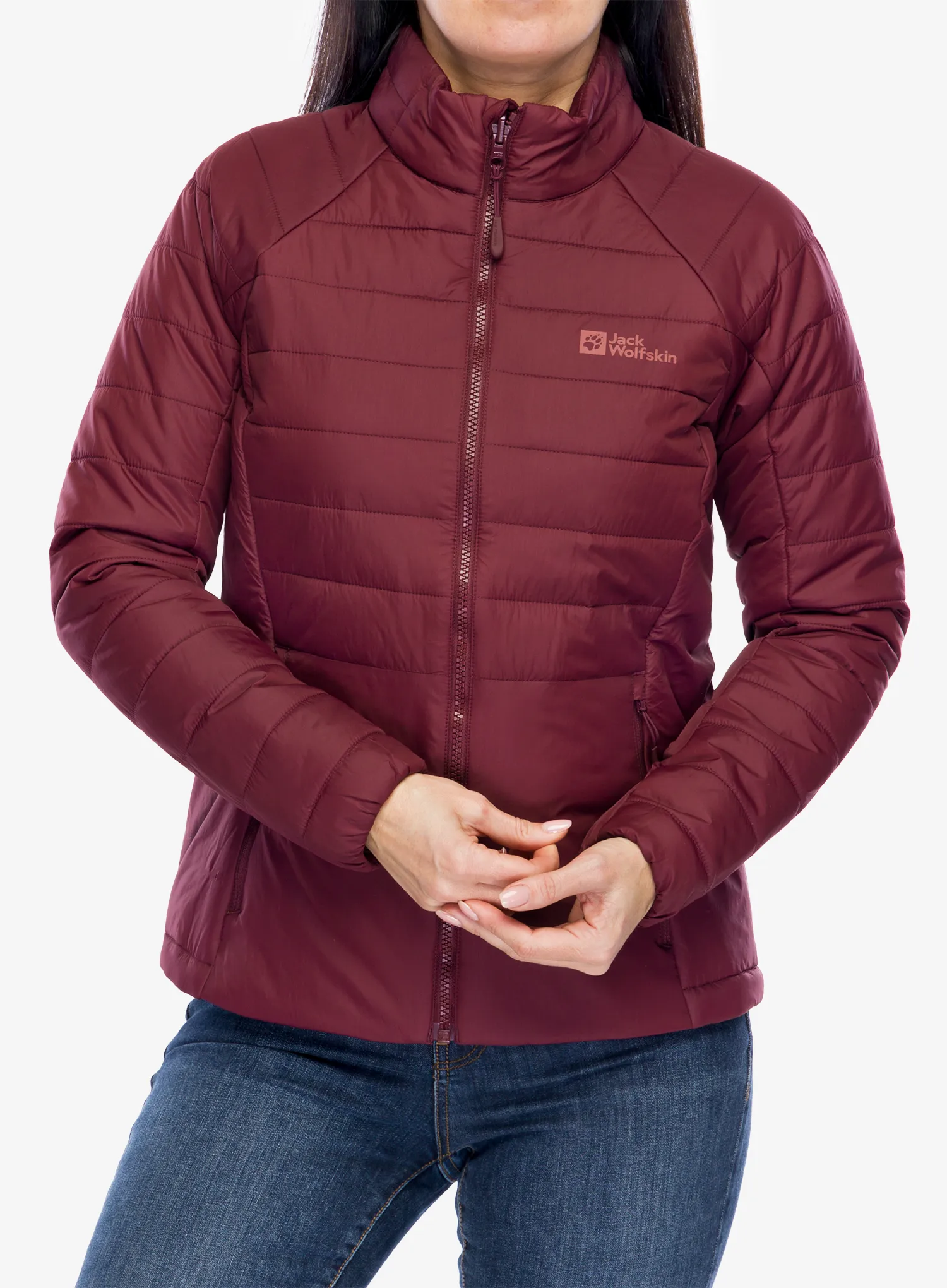 Zateplená bunda dámská Jack Wolfskin Lapawa Ins Jkt - dark maroon