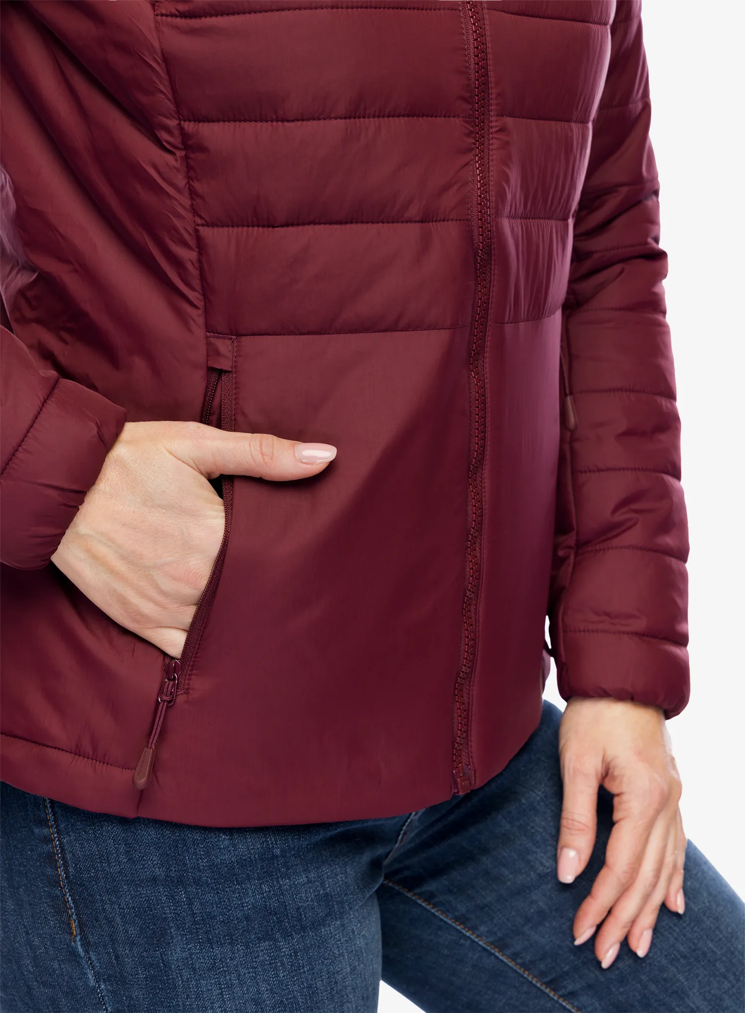 Zateplená bunda dámská Jack Wolfskin Lapawa Ins Jkt - dark maroon