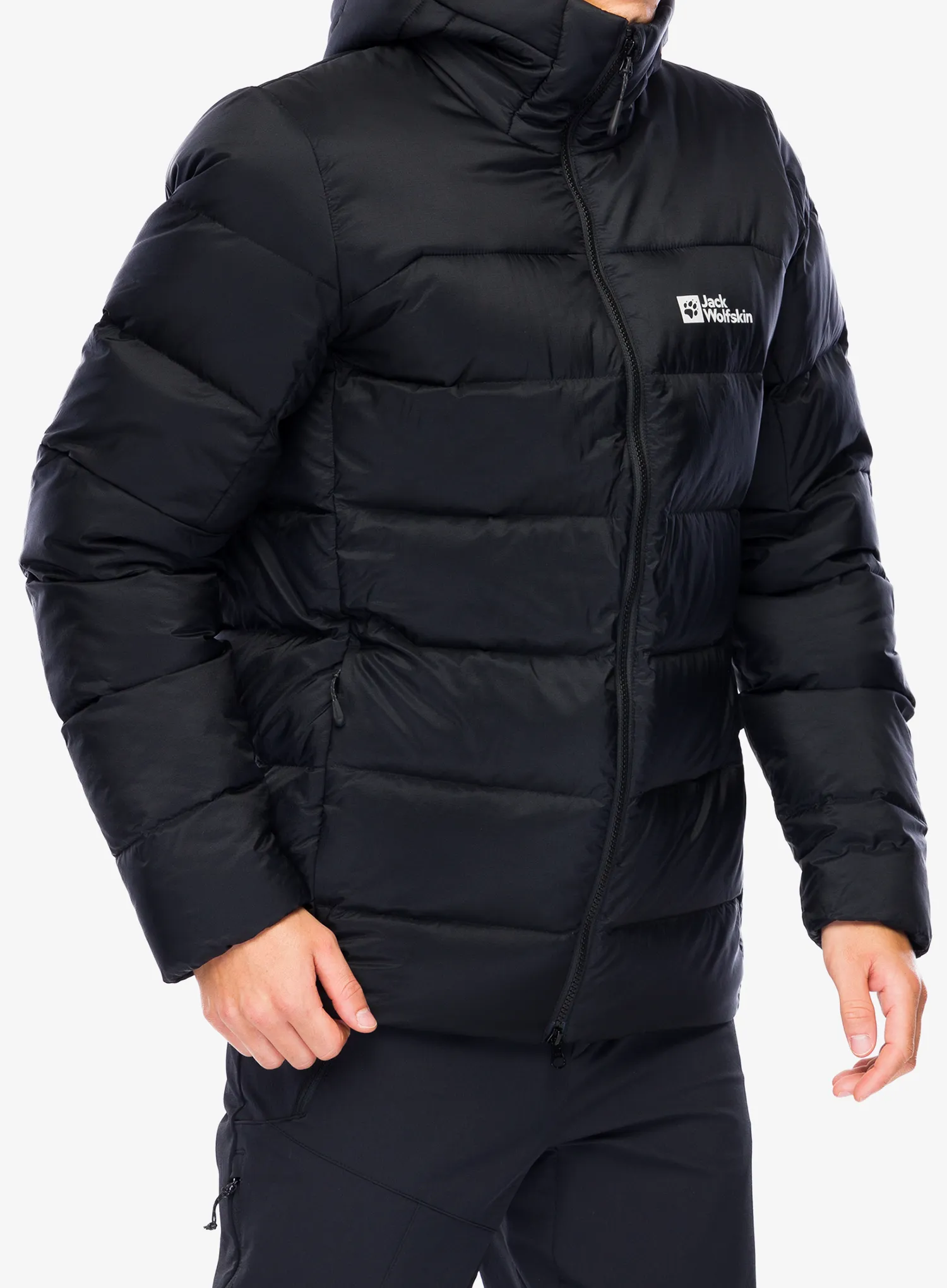 Péřová bunda Jack Wolfskin Nebelhorn Down Hoody - black