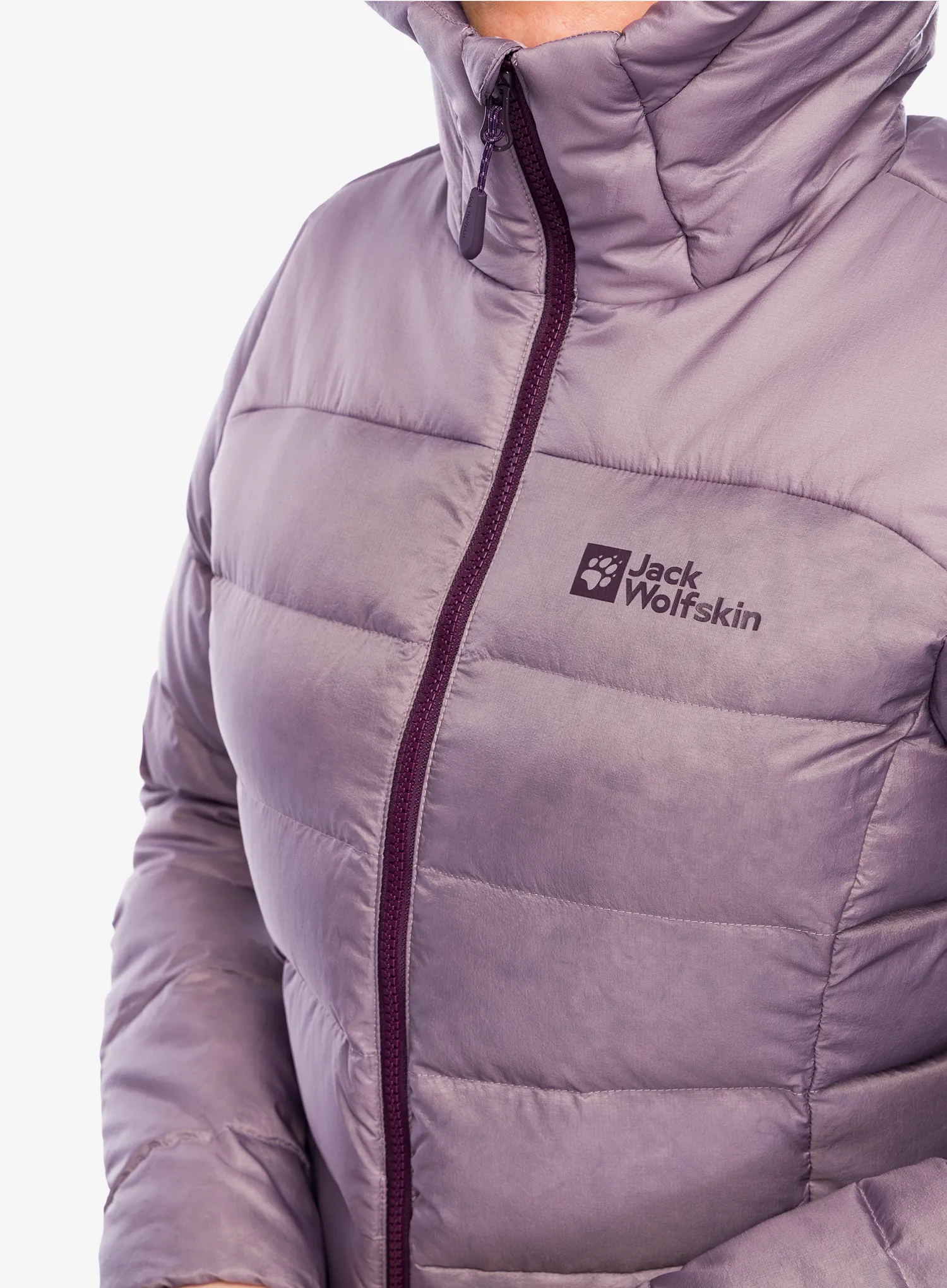 Dámská péřová bunda Jack Wolfskin Nebelhorn Down Hoody - wild blossom