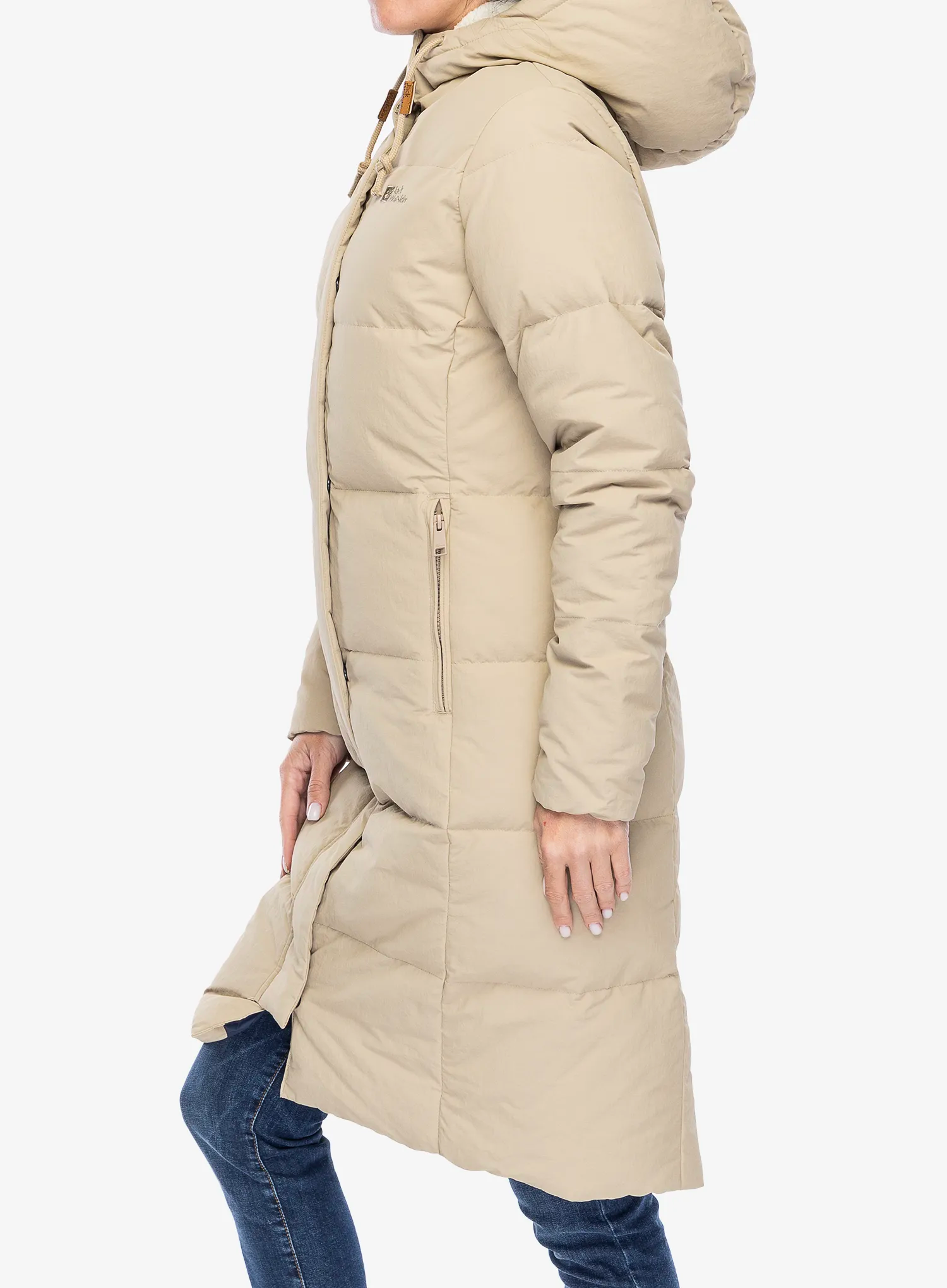Dámský péřový kabát Jack Wolfskin Nordlicht Coat - anis