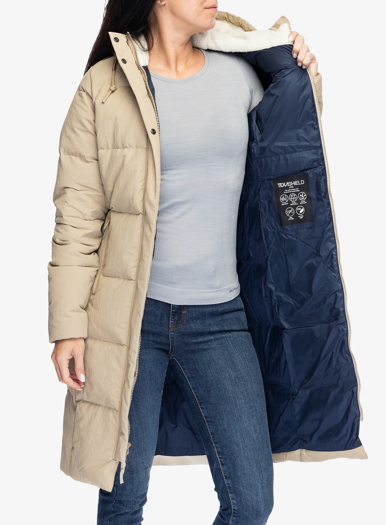 Dámský péřový kabát Jack Wolfskin Nordlicht Coat - anis