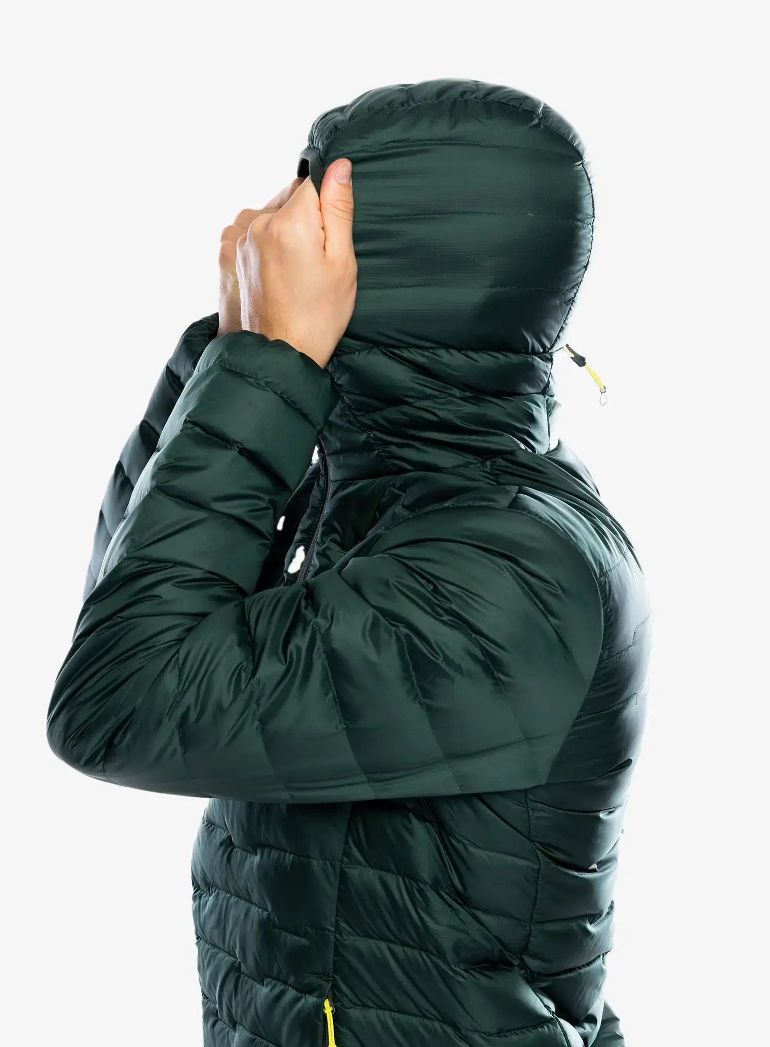 Péřová bunda Jack Wolfskin Passamani Down Hoody - black olive