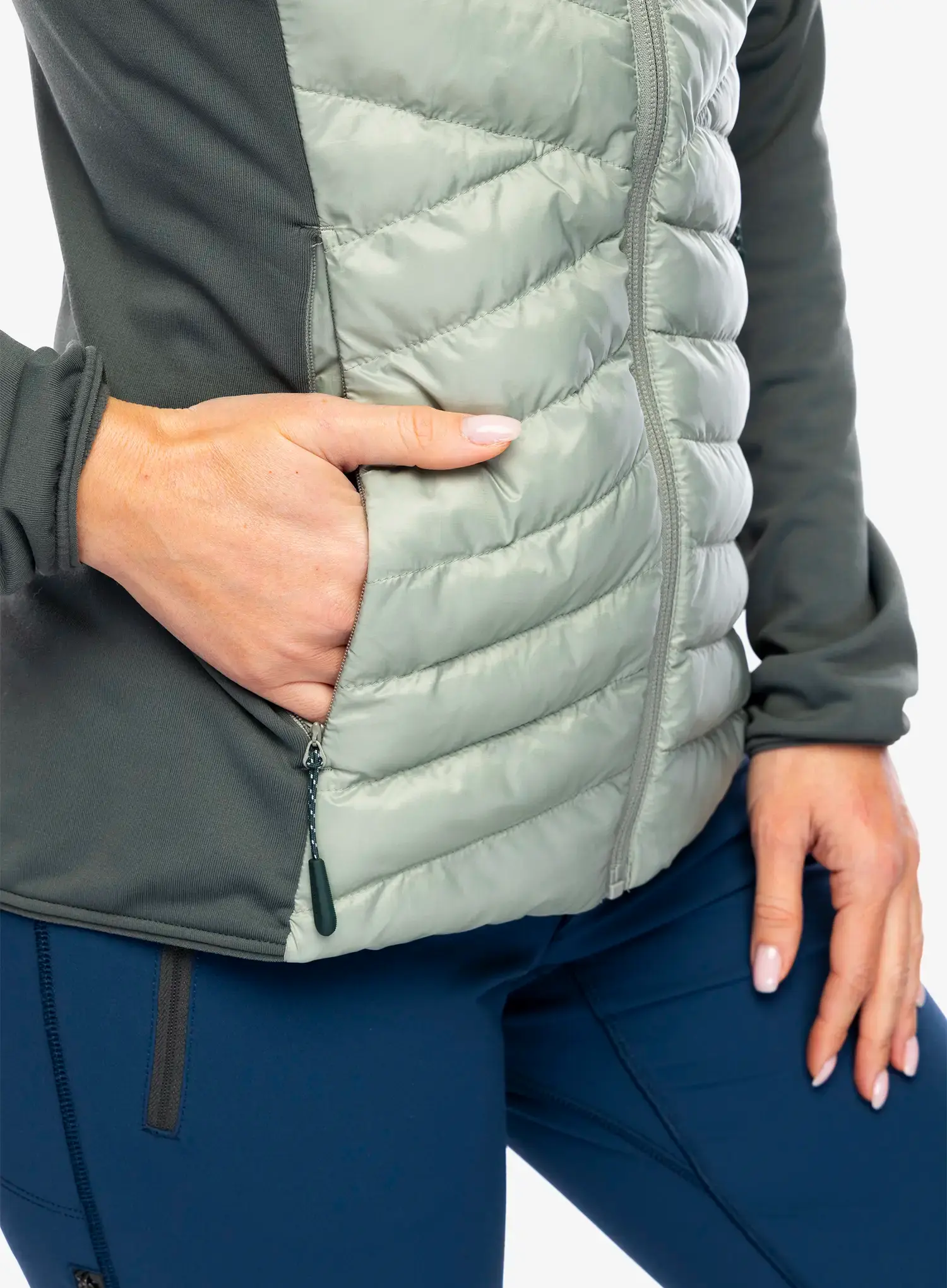 Hybridní bunda dámská Jack Wolfskin Routeburn Pro Hybrid - mint leaf