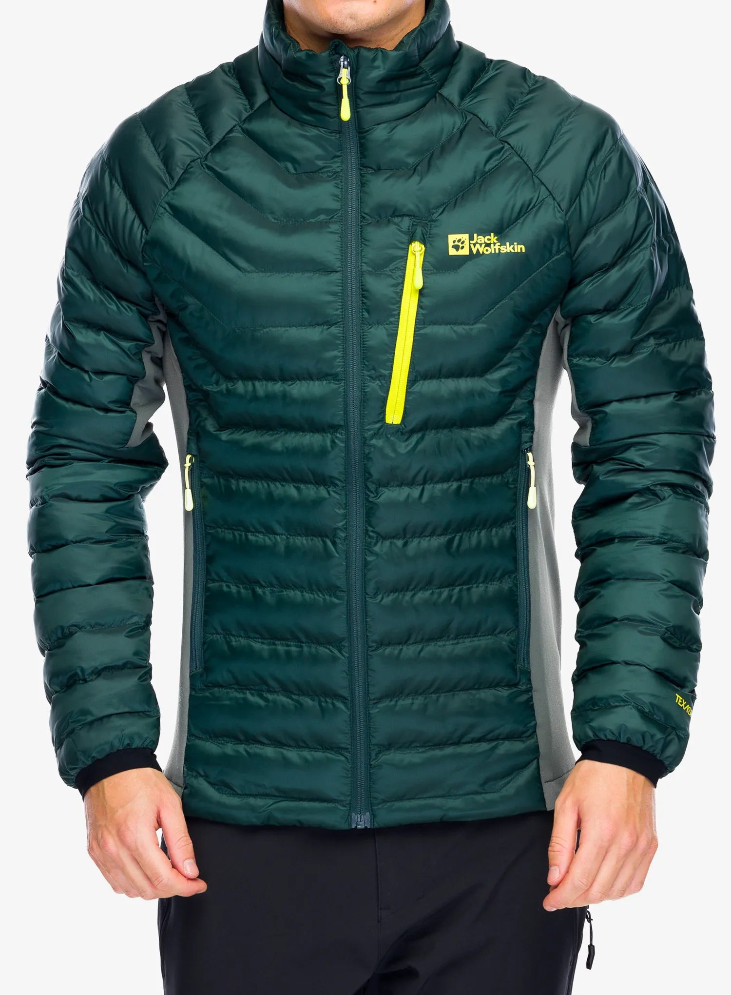 Zateplená bunda Jack Wolfskin Routeburn Pro Ins Jacket - black olive/firefly