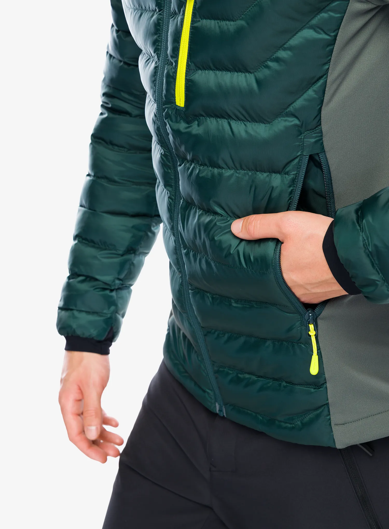 Zateplená bunda Jack Wolfskin Routeburn Pro Ins Jacket - black olive/firefly