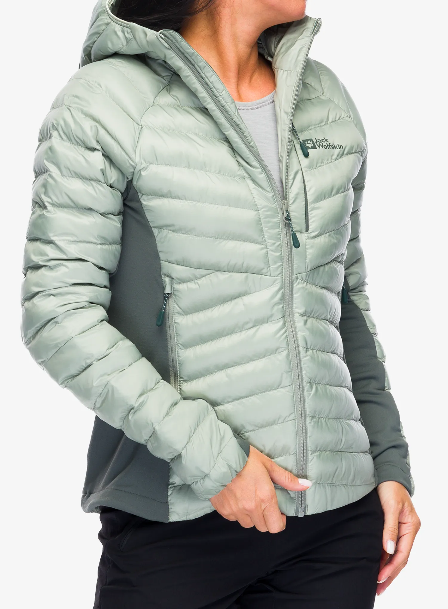 Zateplená bunda dámská Jack Wolfskin Routeburn Pro Ins Jacket - mint leaf