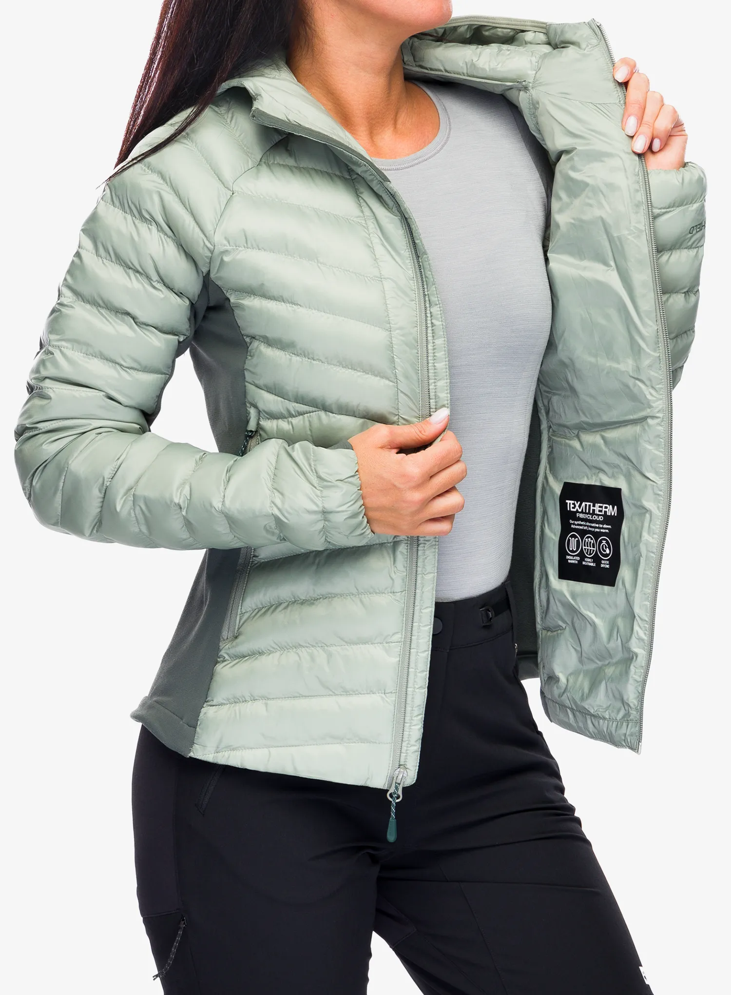 Zateplená bunda dámská Jack Wolfskin Routeburn Pro Ins Jacket - mint leaf