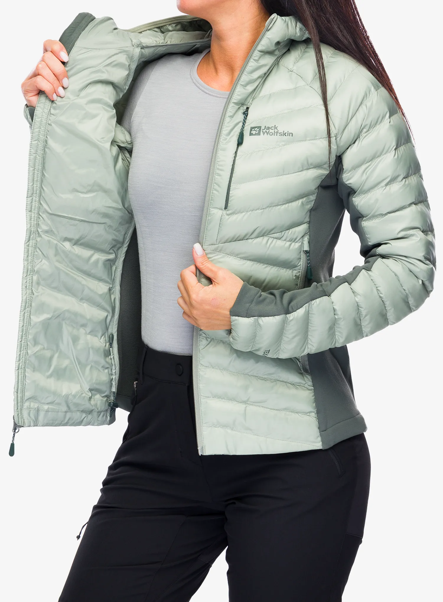 Zateplená bunda dámská Jack Wolfskin Routeburn Pro Ins Jacket - mint leaf